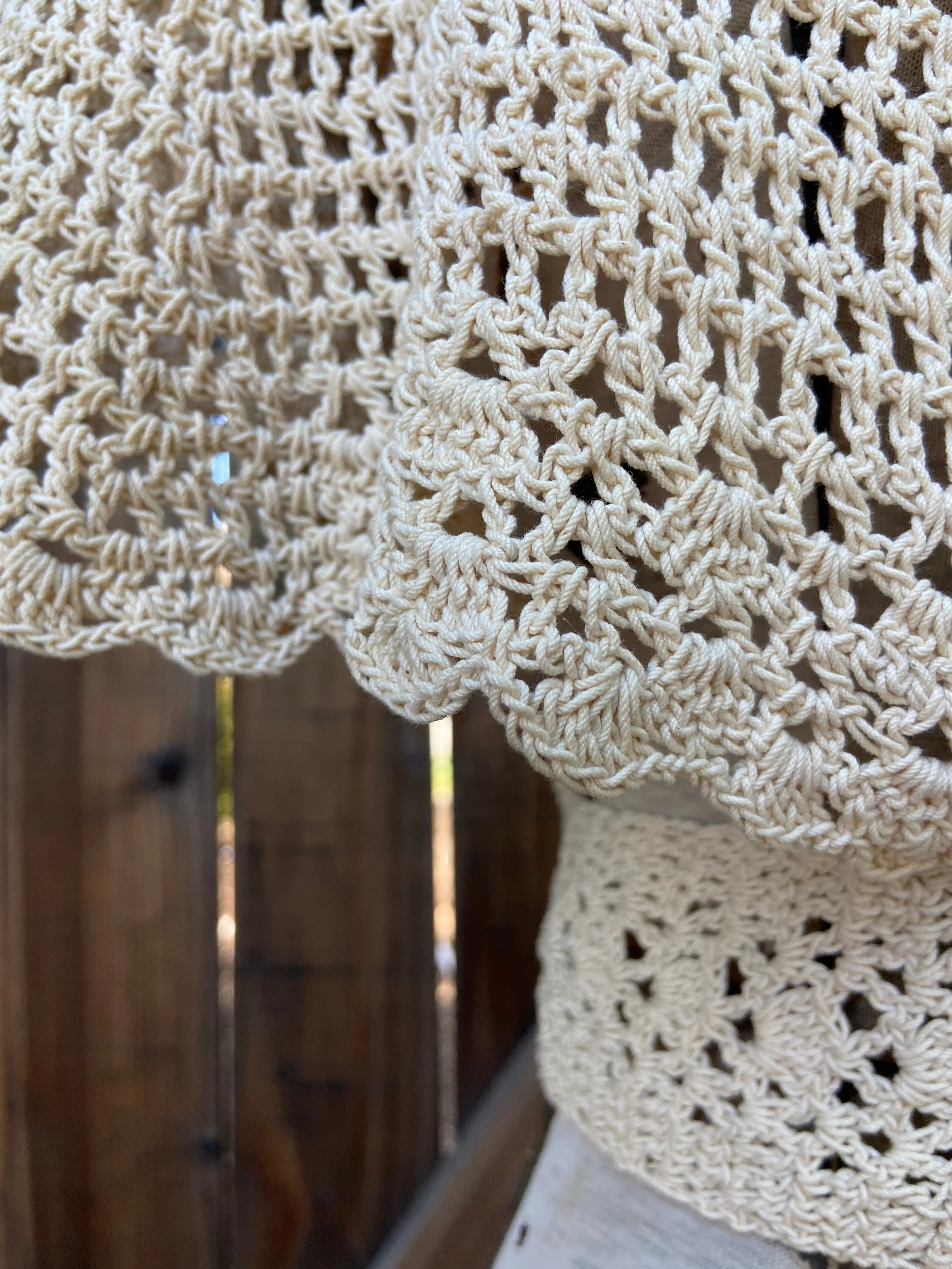 1930s Hand Crochet Cropped Cardigan Blouse