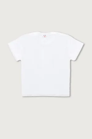 1950's Boxy S/S Tee In Optic White