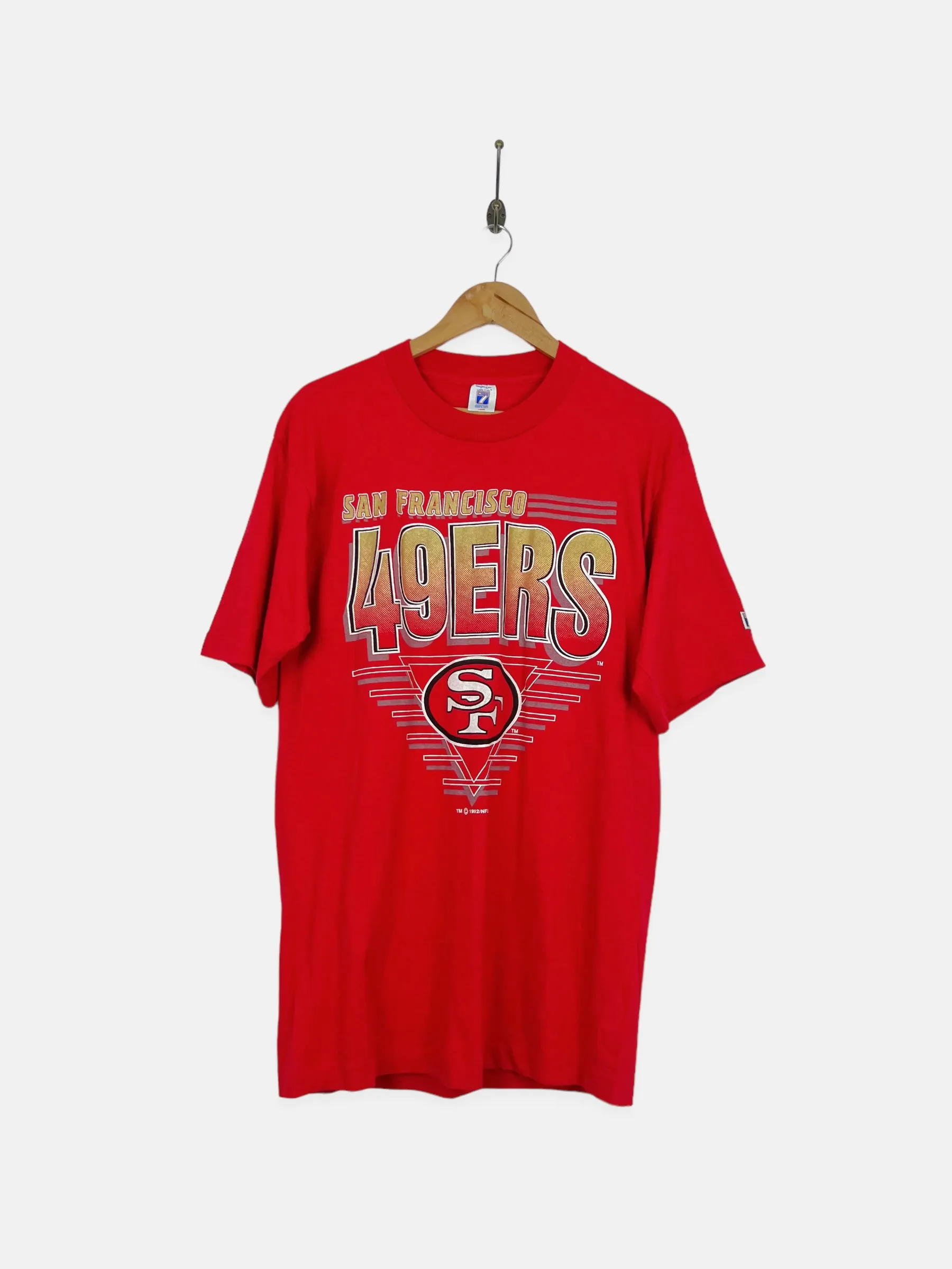 1992 San Francisco 49ers NFL USA Made Vintage T-Shirt Size 10-12