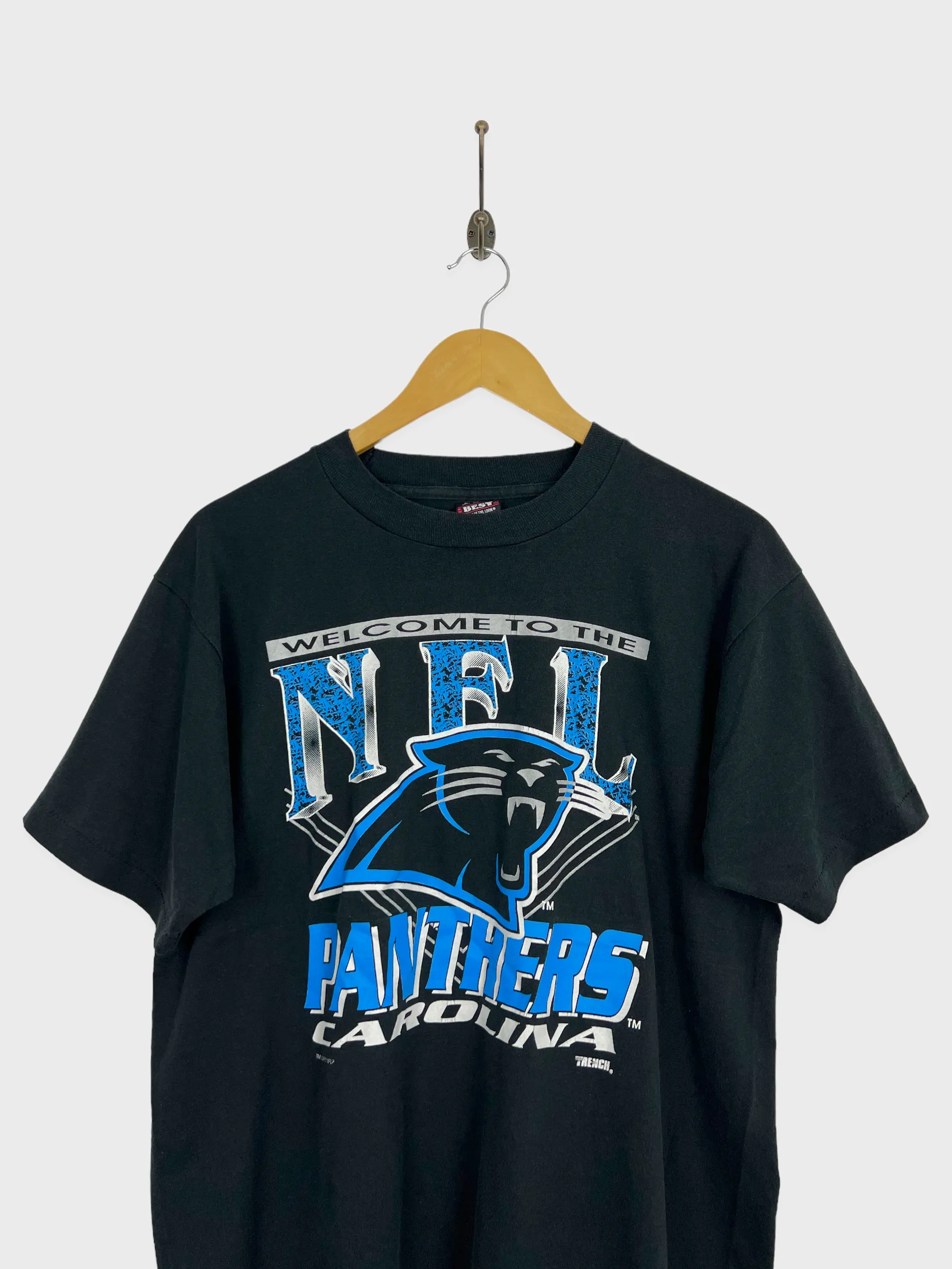 1993 Carolina Panthers NFL USA Made Vintage T-Shirt Size 8
