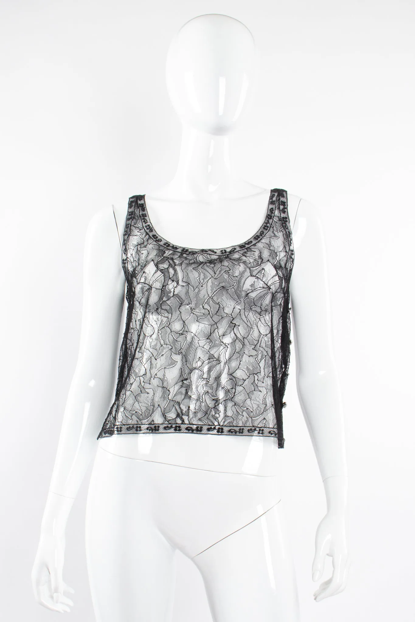 2000 Sheer Chantilly Lace Tank