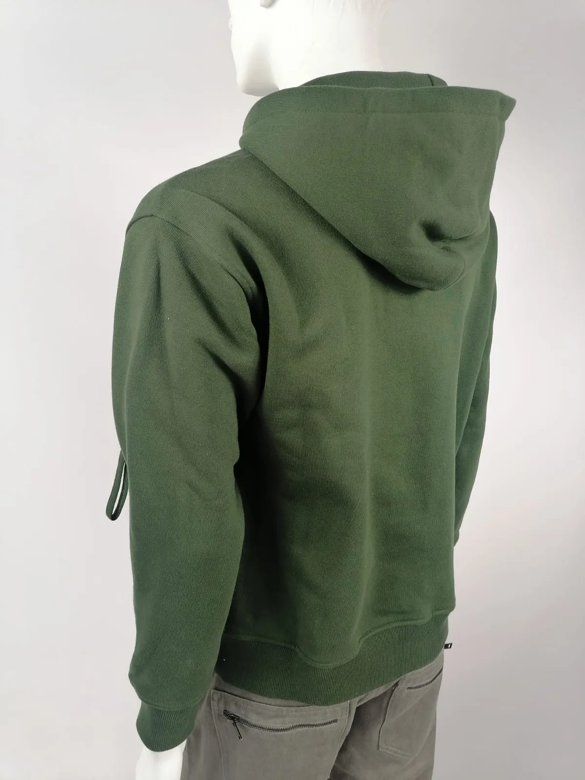 3D Patched Pocket Half Zipped Sweater