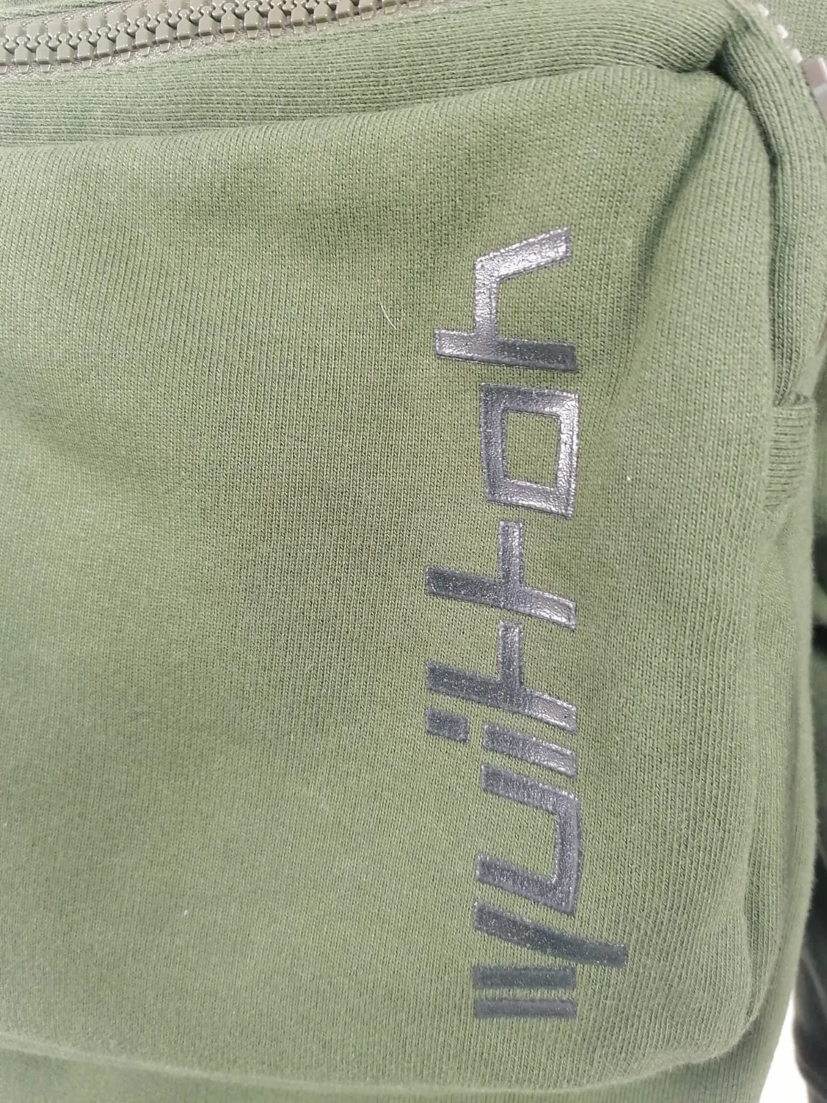 3D Patched Pocket Half Zipped Sweater
