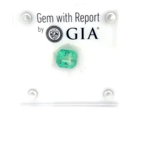 4.26ct Octagonal Emerald Colombia Natural F 2 Loose Stone Certified By GIA#6237423285
