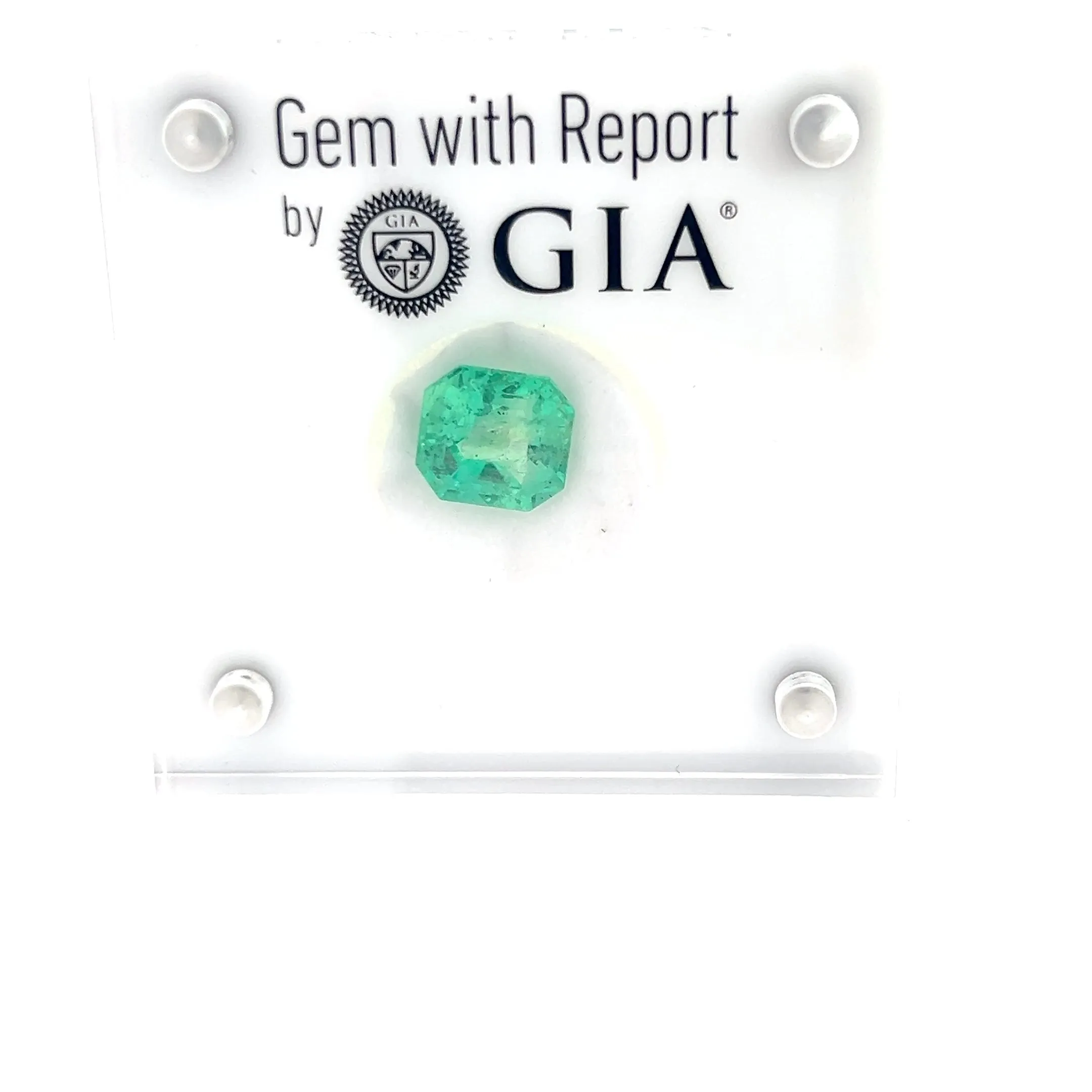 4.26ct Octagonal Emerald Colombia Natural F 2 Loose Stone Certified By GIA#6237423285