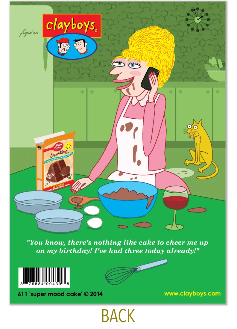 611 Super Mood Cake (Birthday Card)