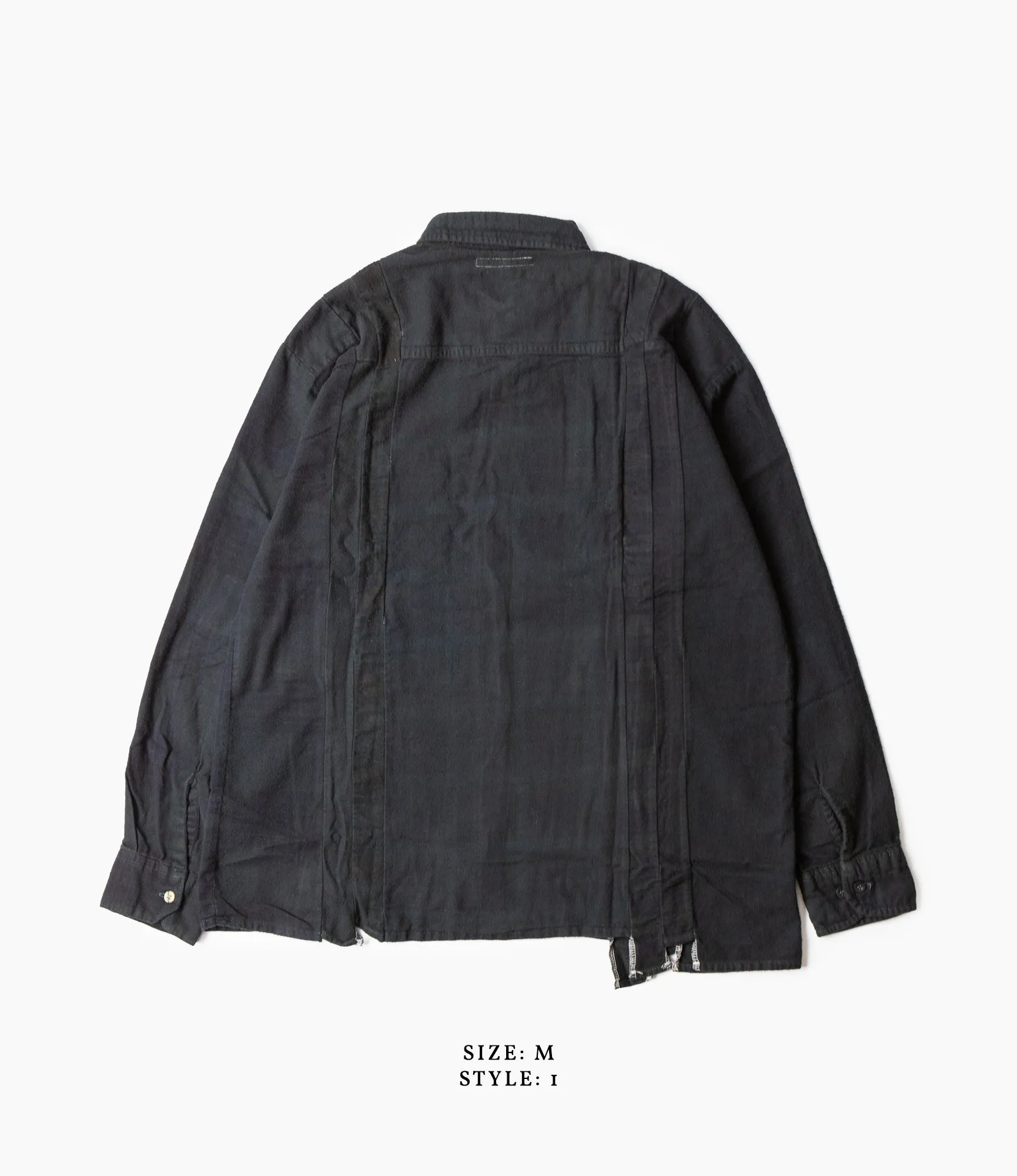 7 Cuts Flannel Shirt – Black Over Dye