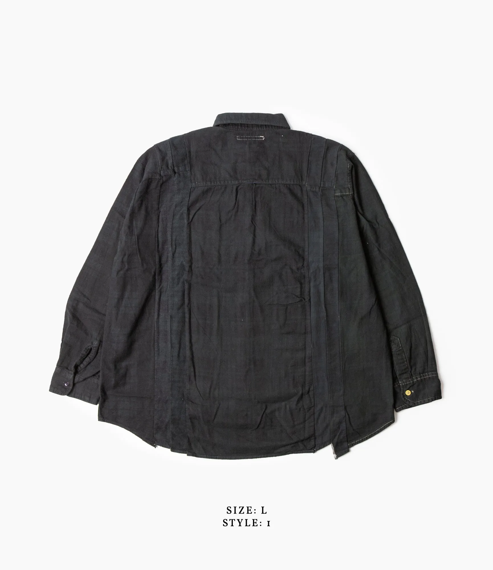 7 Cuts Flannel Shirt – Black Over Dye