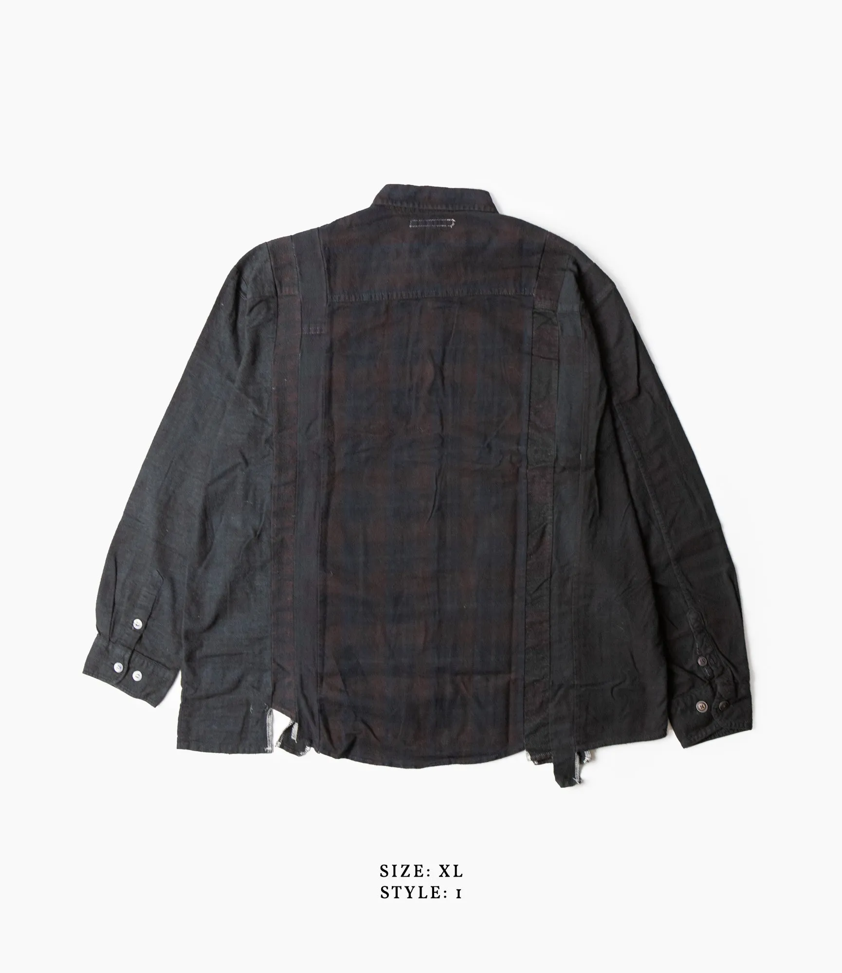 7 Cuts Flannel Shirt – Black Over Dye
