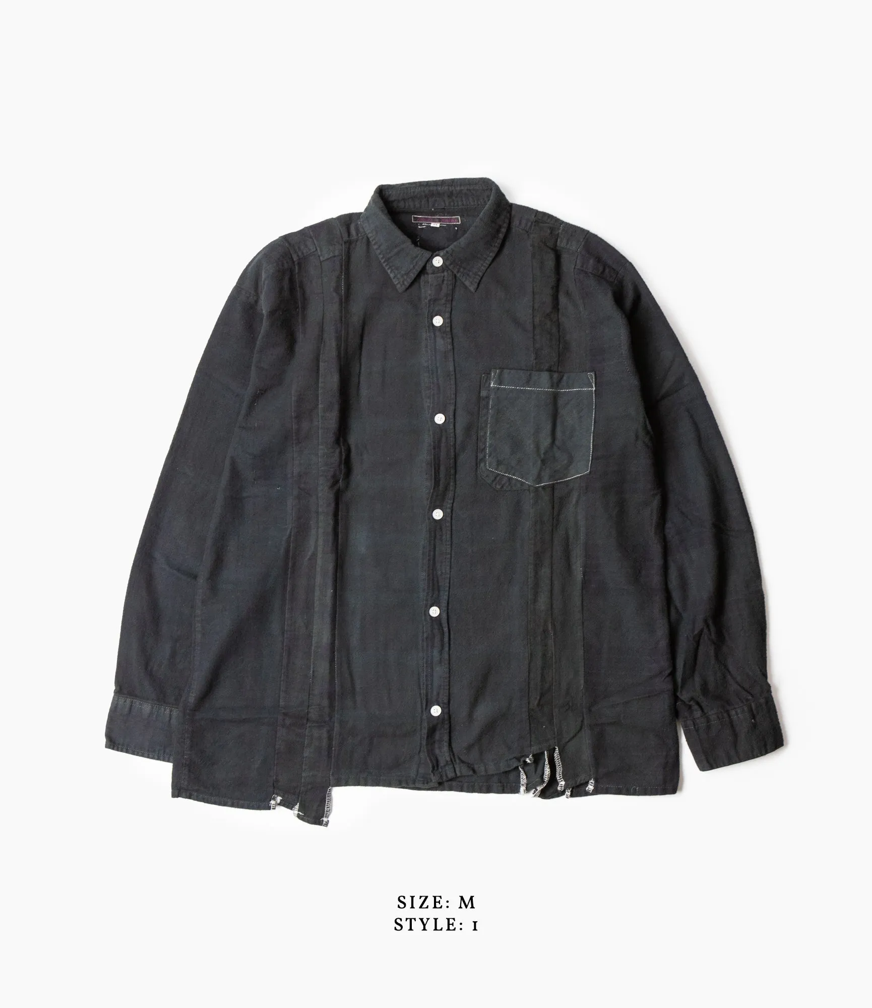 7 Cuts Flannel Shirt – Black Over Dye