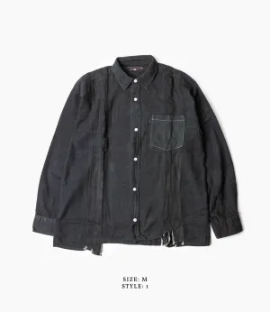 7 Cuts Flannel Shirt – Black Over Dye