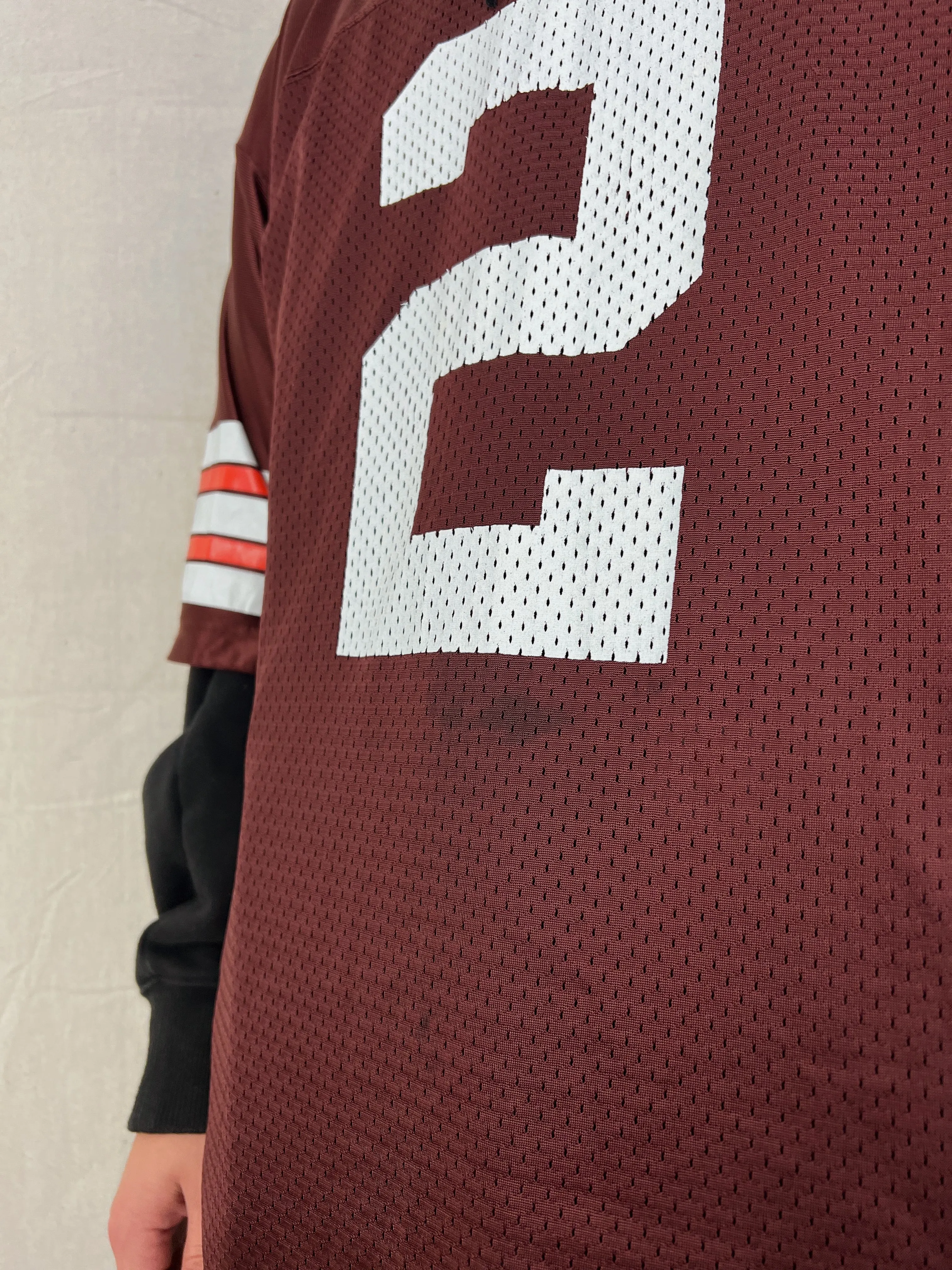 90's Nike Cleveland Browns NFL USA Made Vintage Couch #2 Jersey Size L-XL
