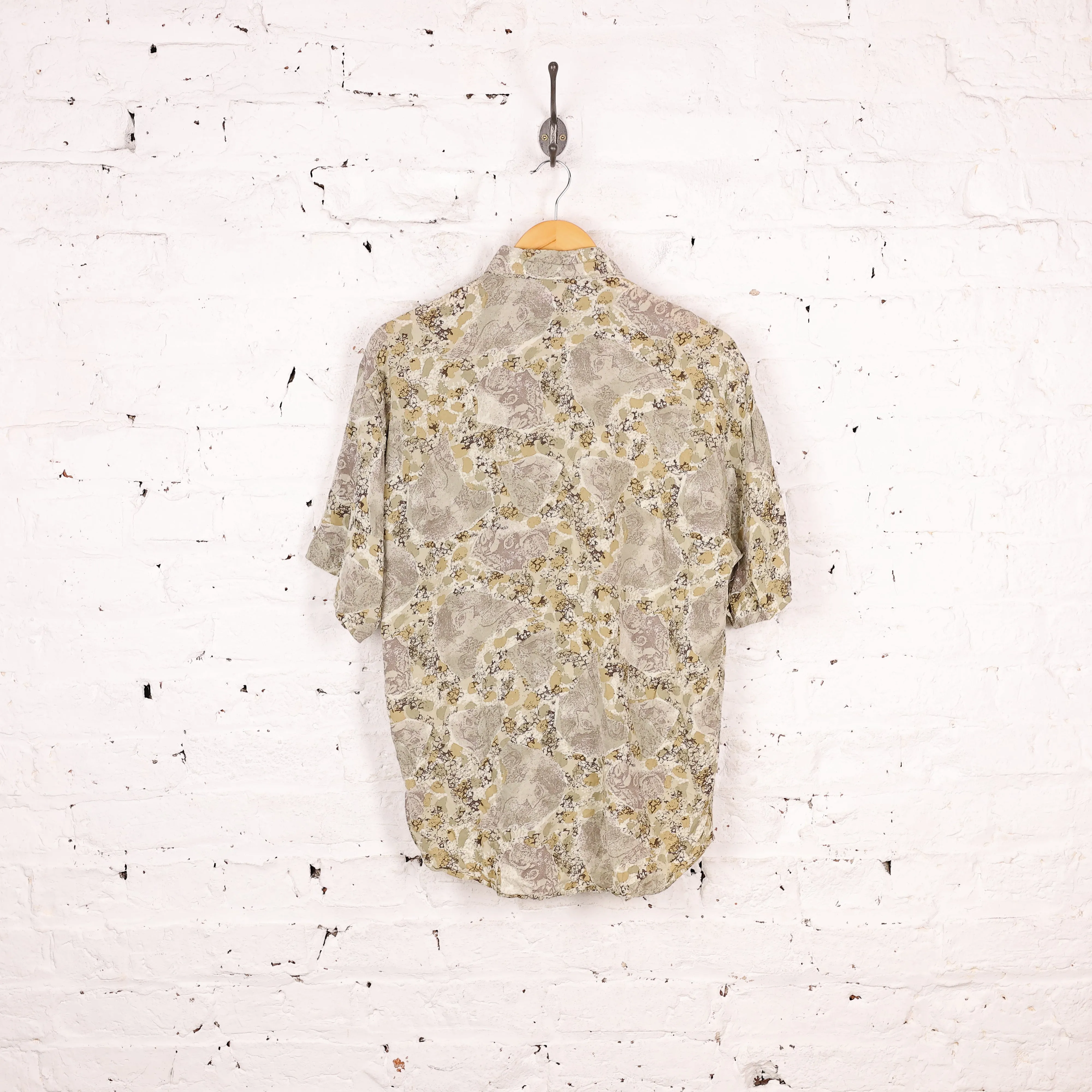 90's Pattern Shirt - Beige - L