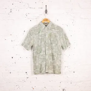 90's Pattern Short Sleeve Shirt - Green - M