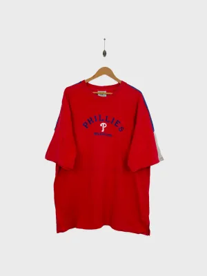 90's Philadelphia Phillies MLB Embroidered Vintage T-Shirt Size 2-3XL