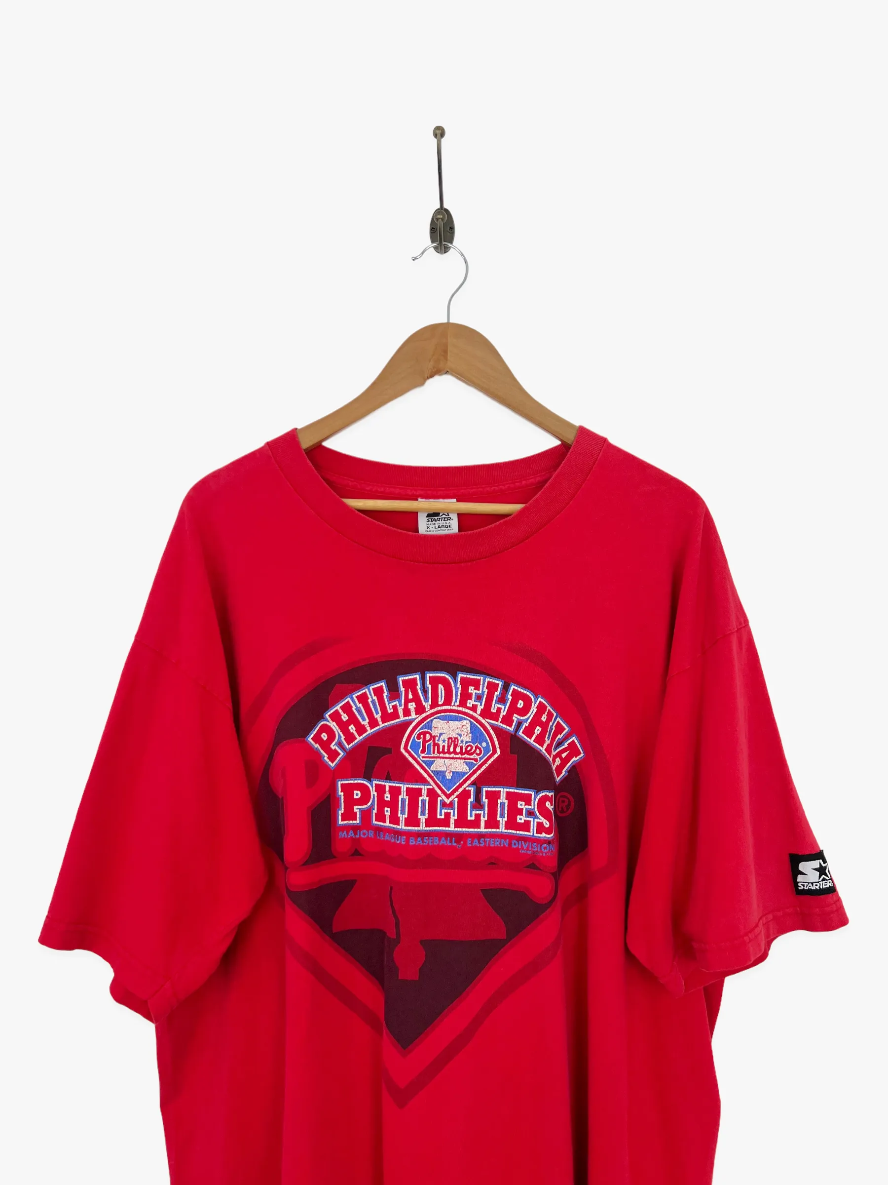 90's Philadelphia Phillies MLB Starter USA Made Vintage T-Shirt Size 2XL