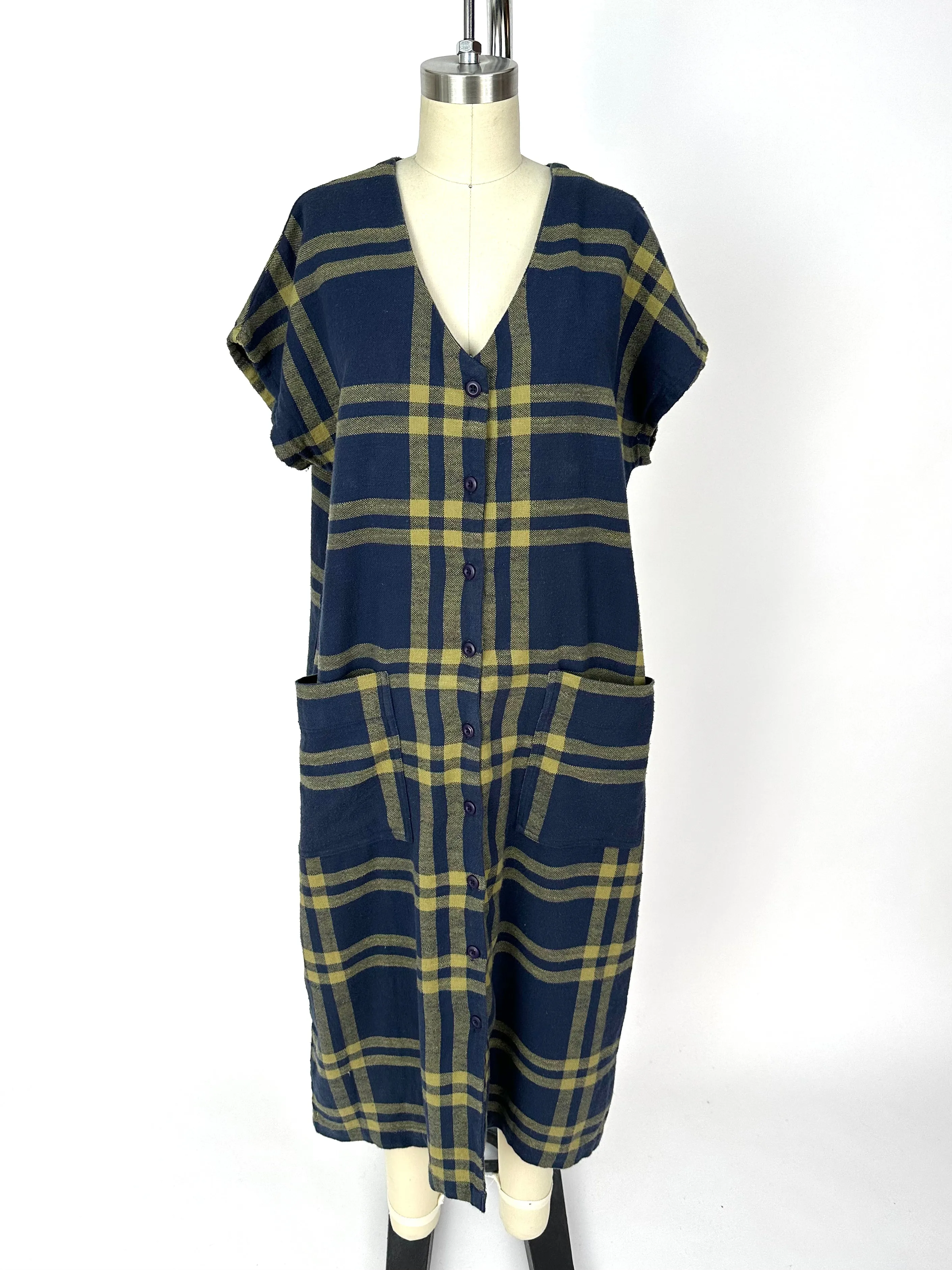 Ace & Jig Plaid Buttoned Maxi Dress