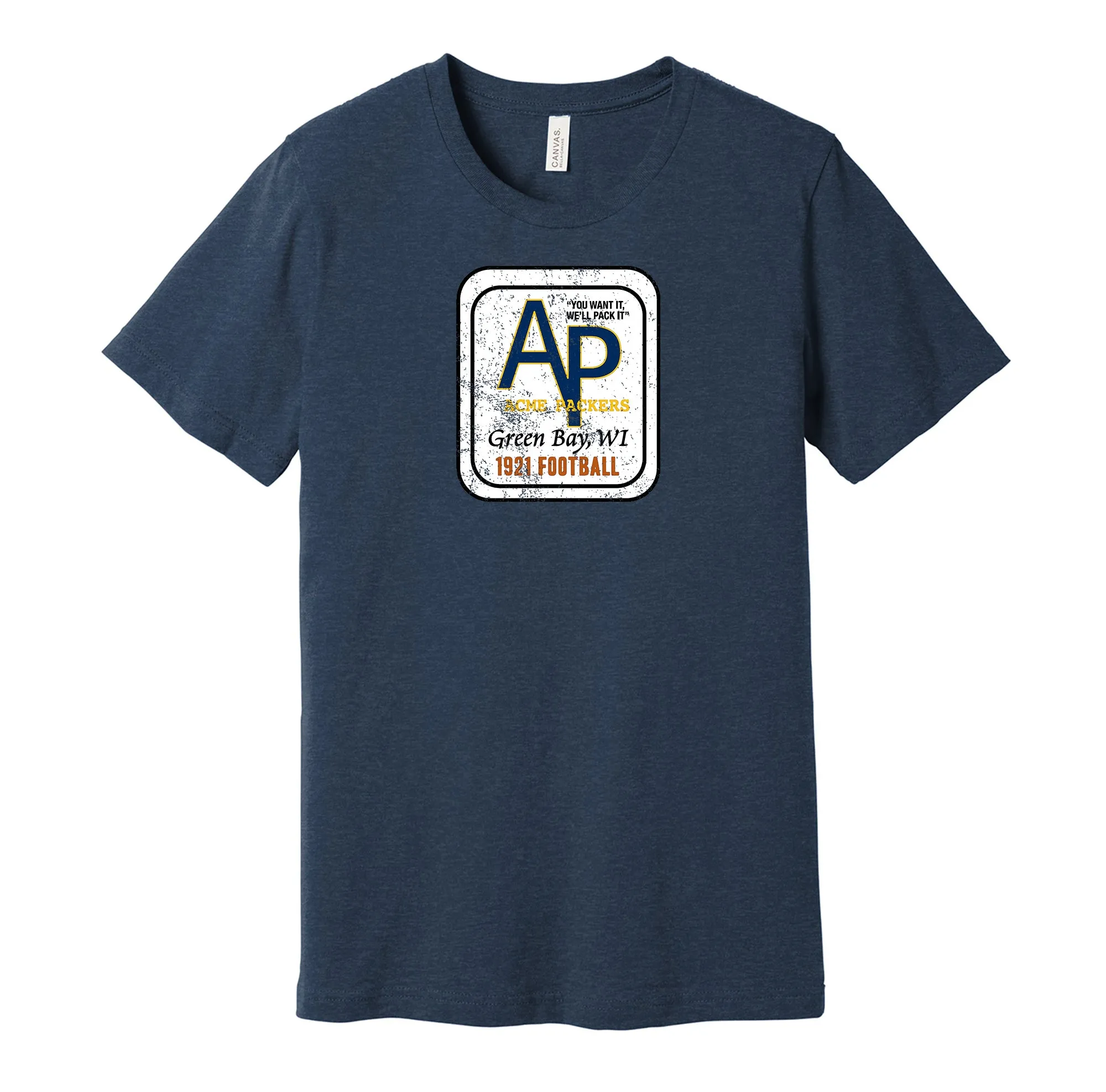 Acme Packers Distressed Logo Shirt - Defunct Sports Team - Celebrate Green Bay Heritage and History - Hyper Than Hype