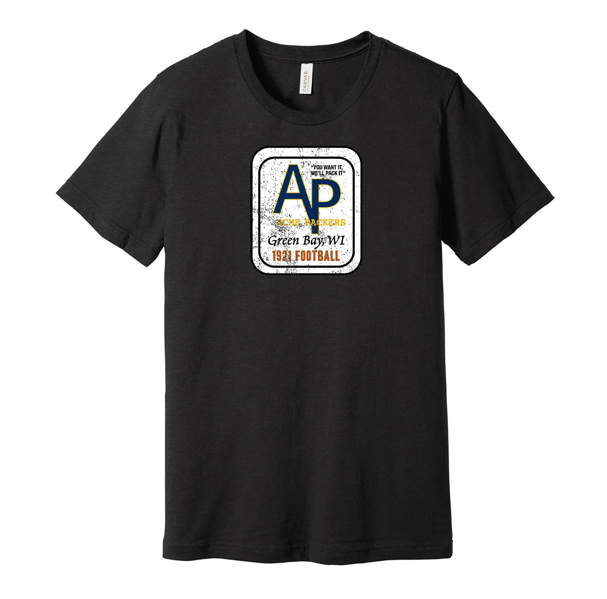 Acme Packers Distressed Logo Shirt - Defunct Sports Team - Celebrate Green Bay Heritage and History - Hyper Than Hype