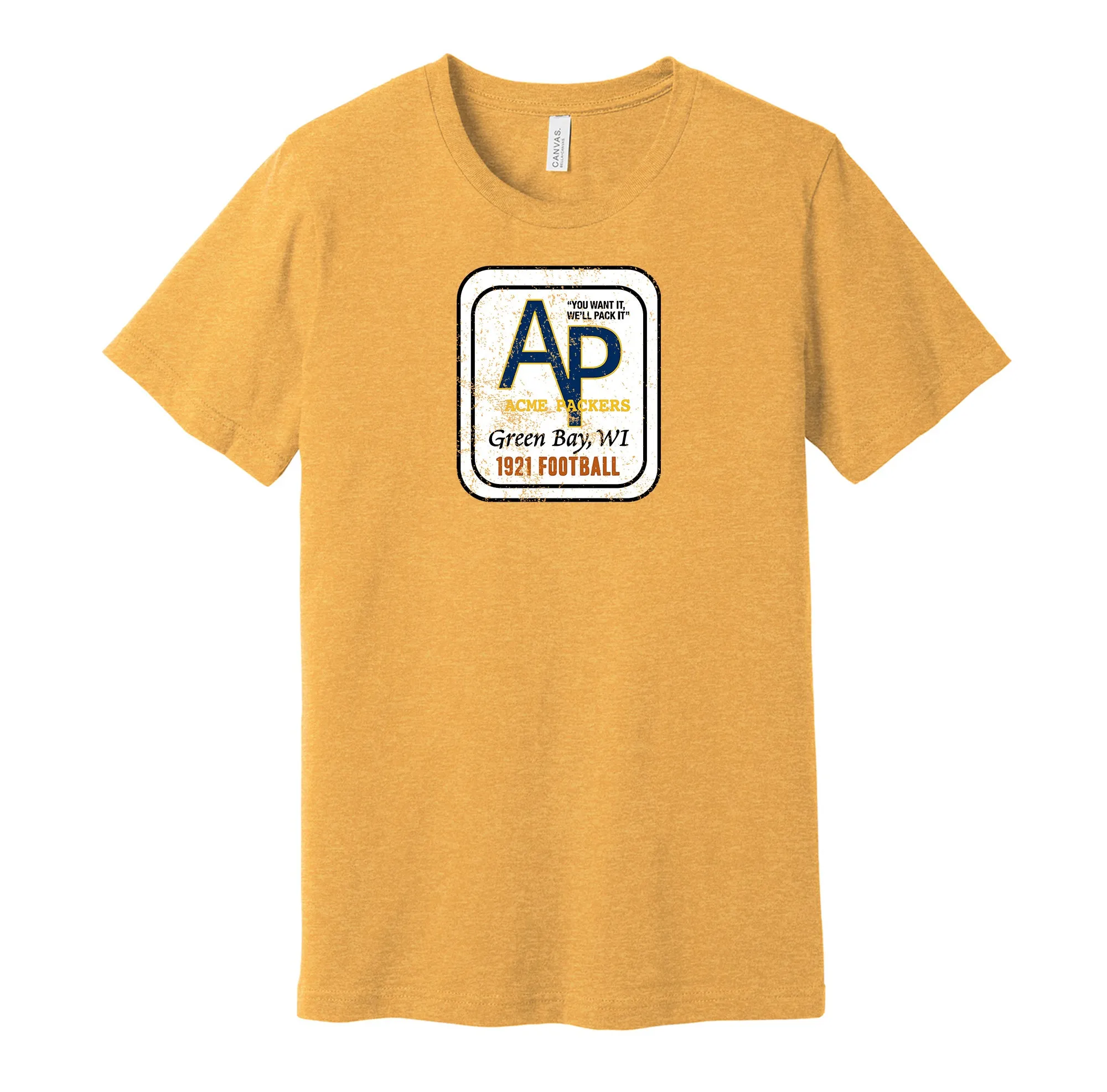 Acme Packers Distressed Logo Shirt - Defunct Sports Team - Celebrate Green Bay Heritage and History - Hyper Than Hype