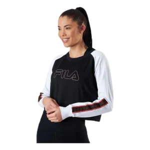 Ahuva Cropped Longsleeve Shirt Pink/Black