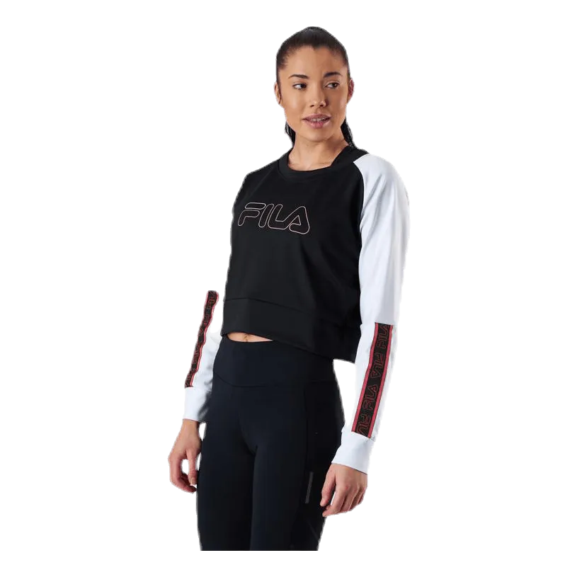 Ahuva Cropped Longsleeve Shirt Pink/Black