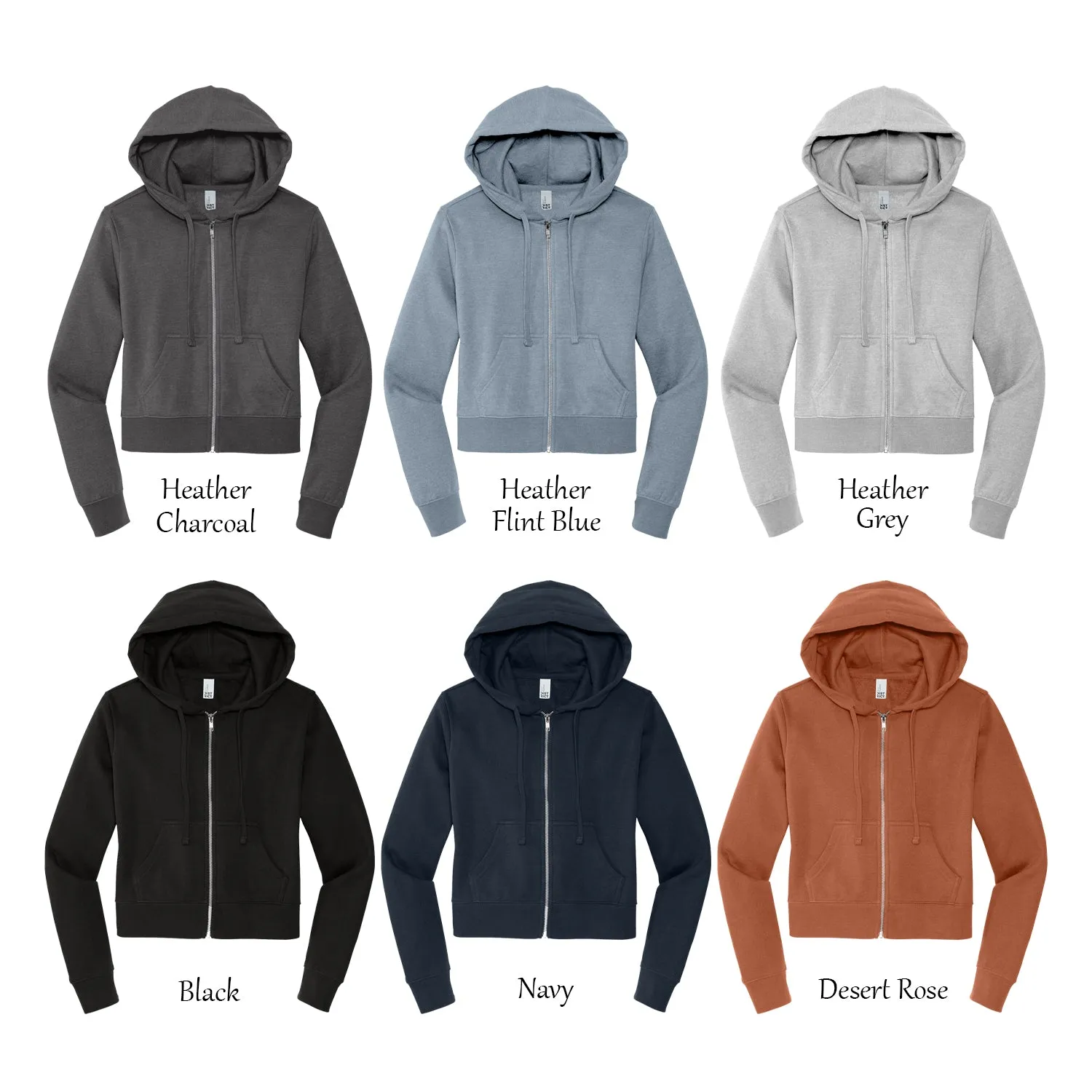Alpha Epsilon Phi Cropped Zip Up Hoodie