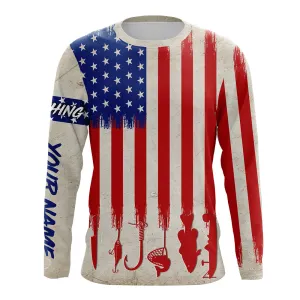 American vintage flag UV protection fishing shirt for fisherman A65