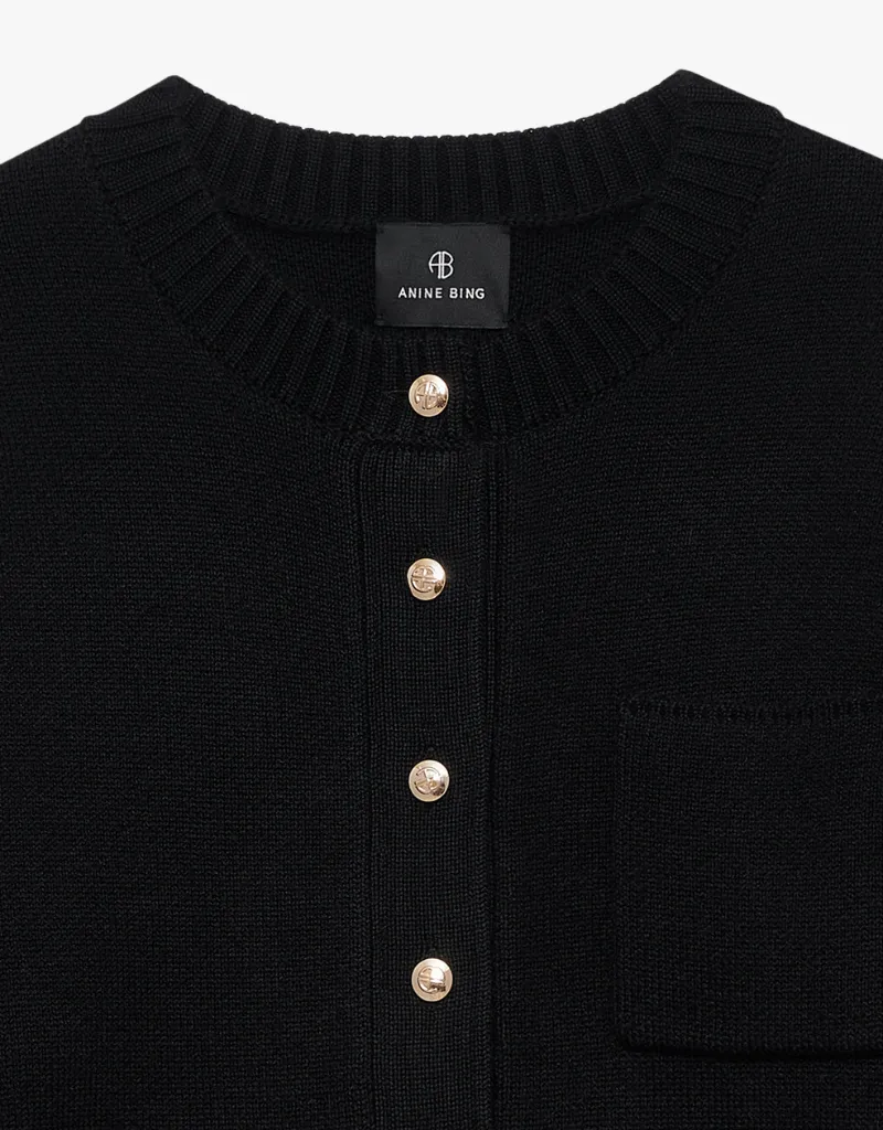 Anine Bing Jameson Cardigan in Black