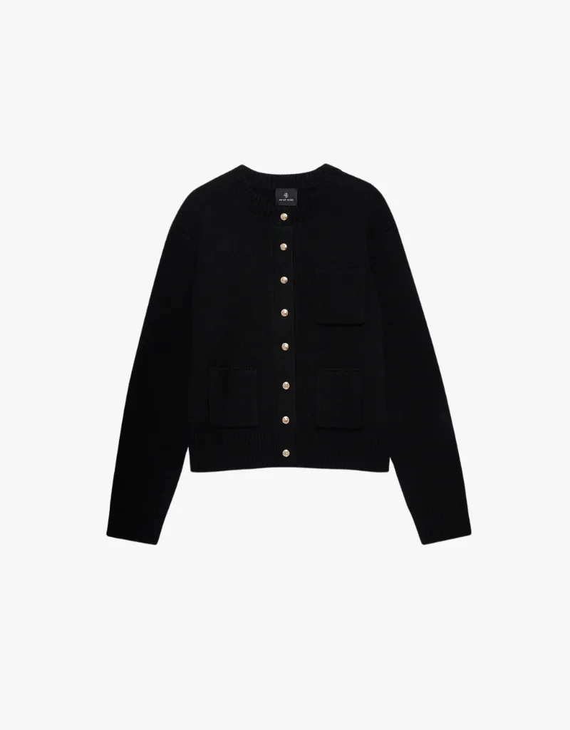 Anine Bing Jameson Cardigan in Black