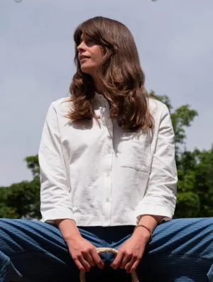 Anna Women's Organic Cotton Jersey Shirt | White