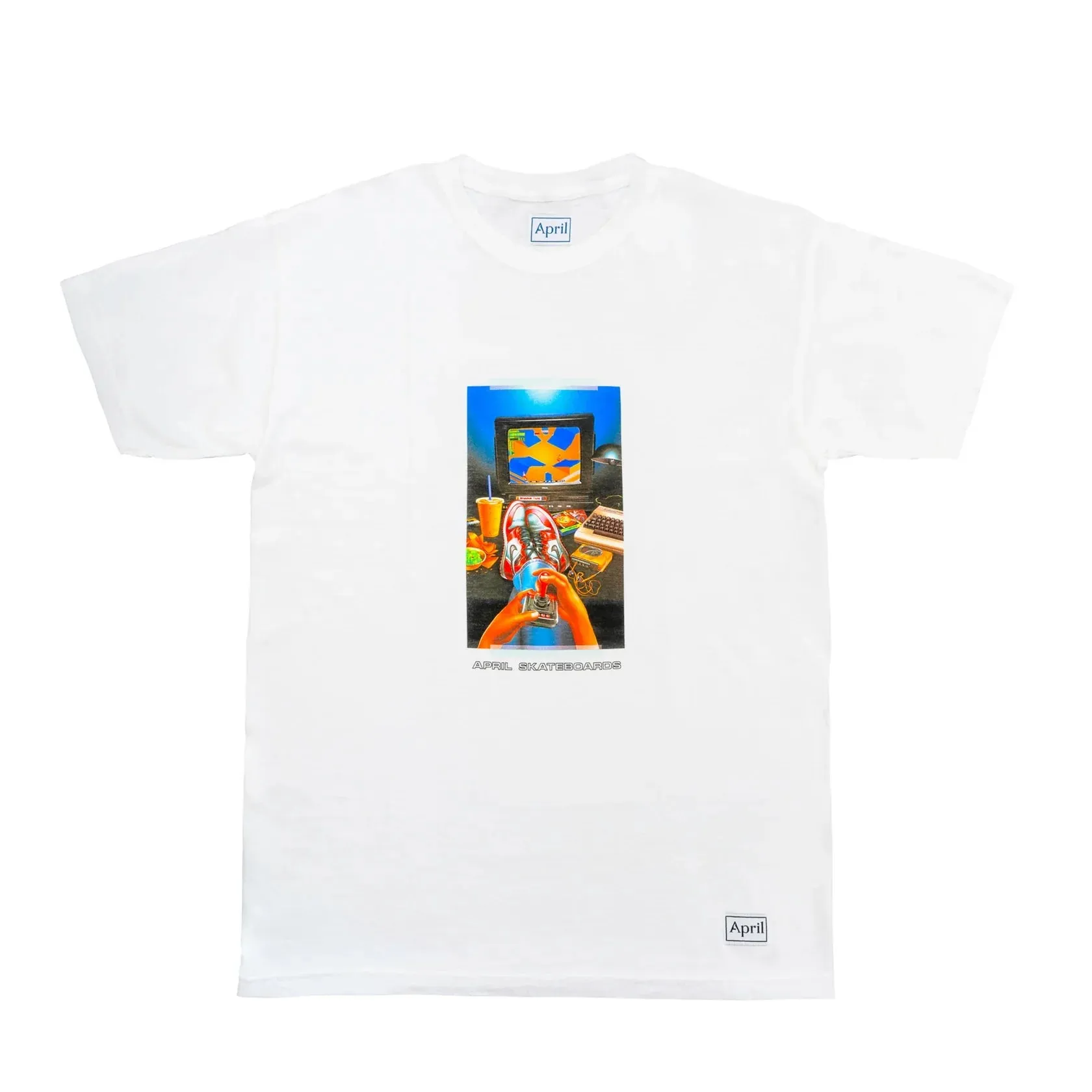 April Skateboards "Vintage Tee"- (White)