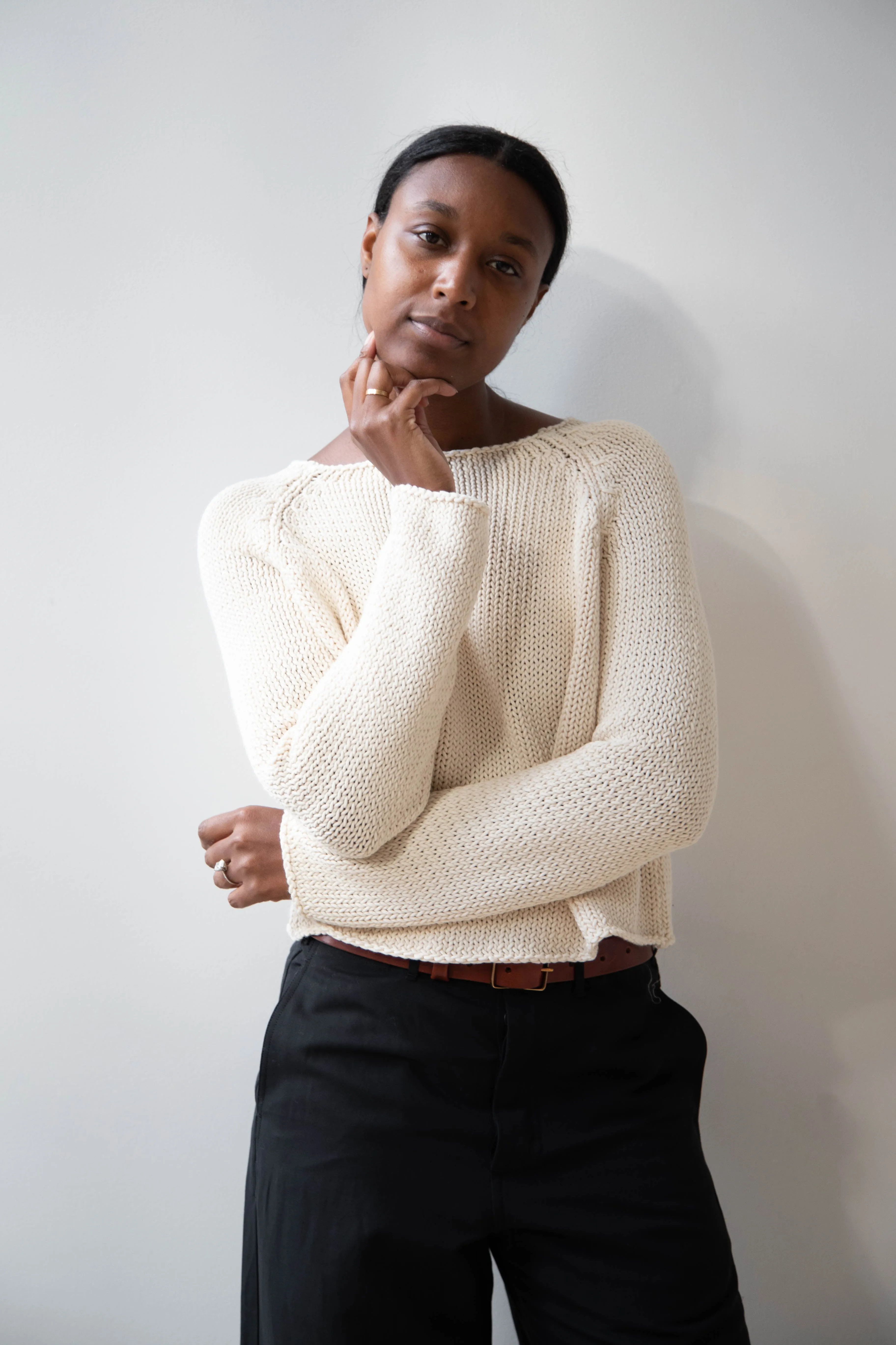 Apuntob | Soft Cotton Sweater in Milk