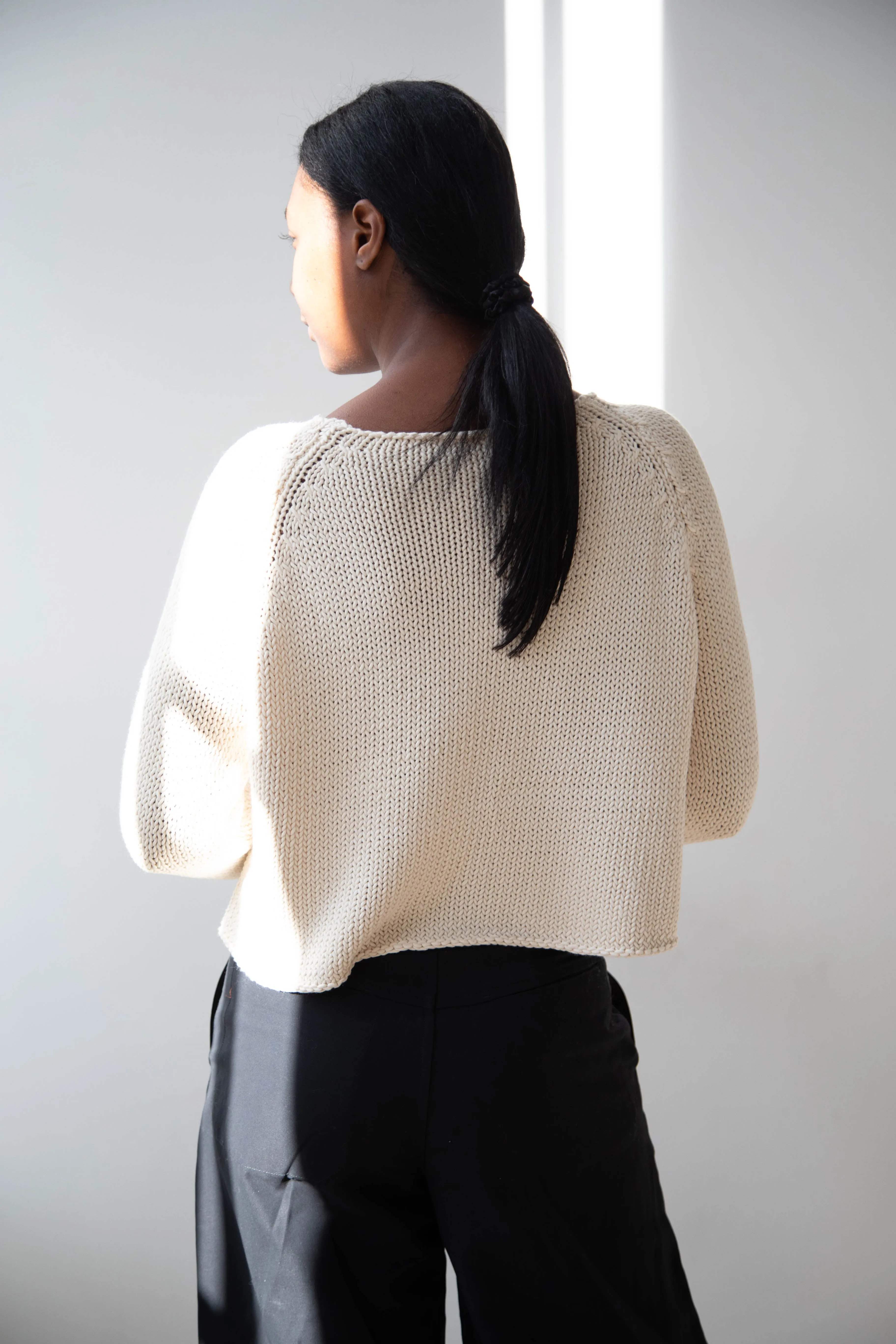 Apuntob | Soft Cotton Sweater in Milk