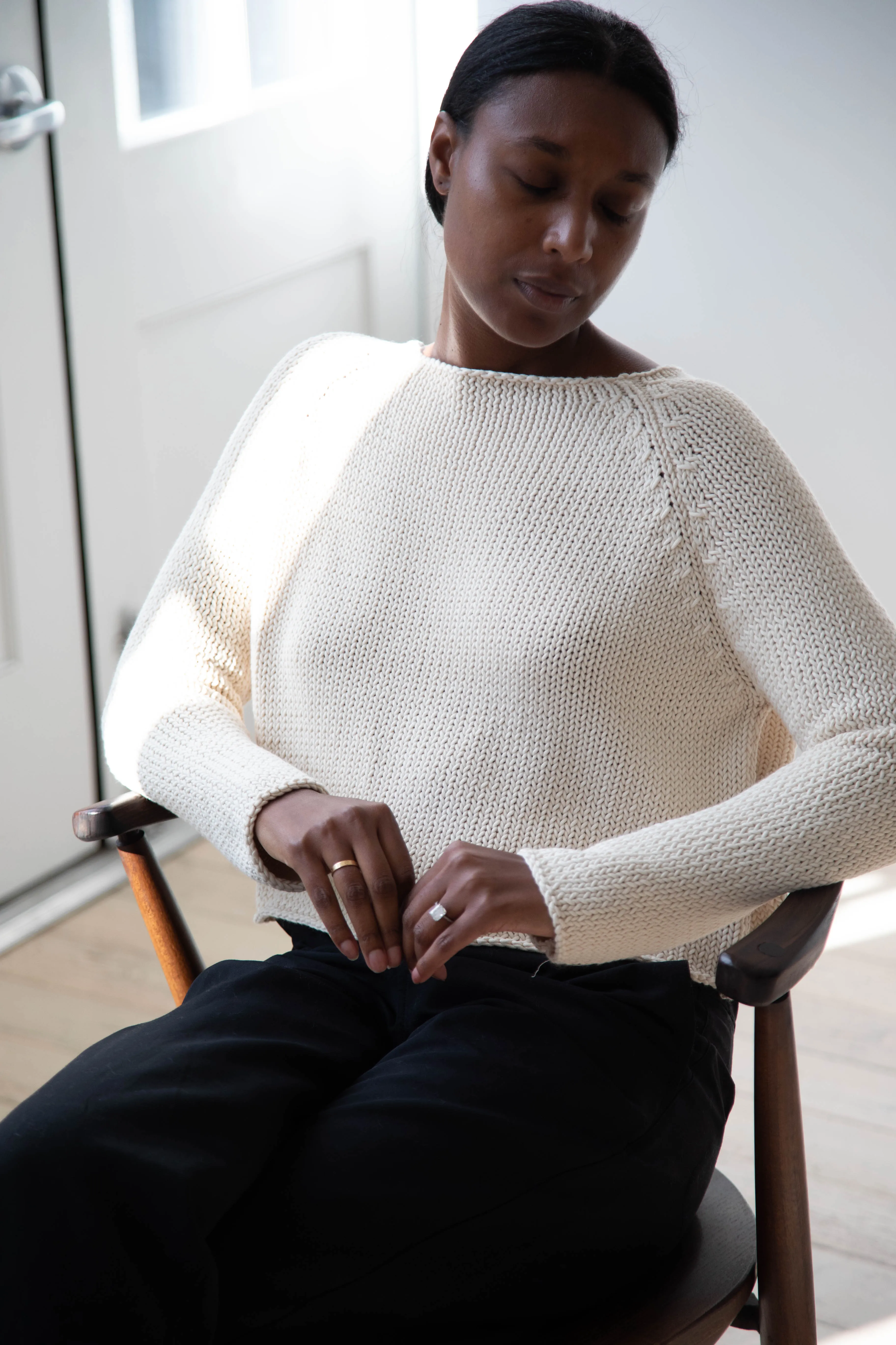 Apuntob | Soft Cotton Sweater in Milk