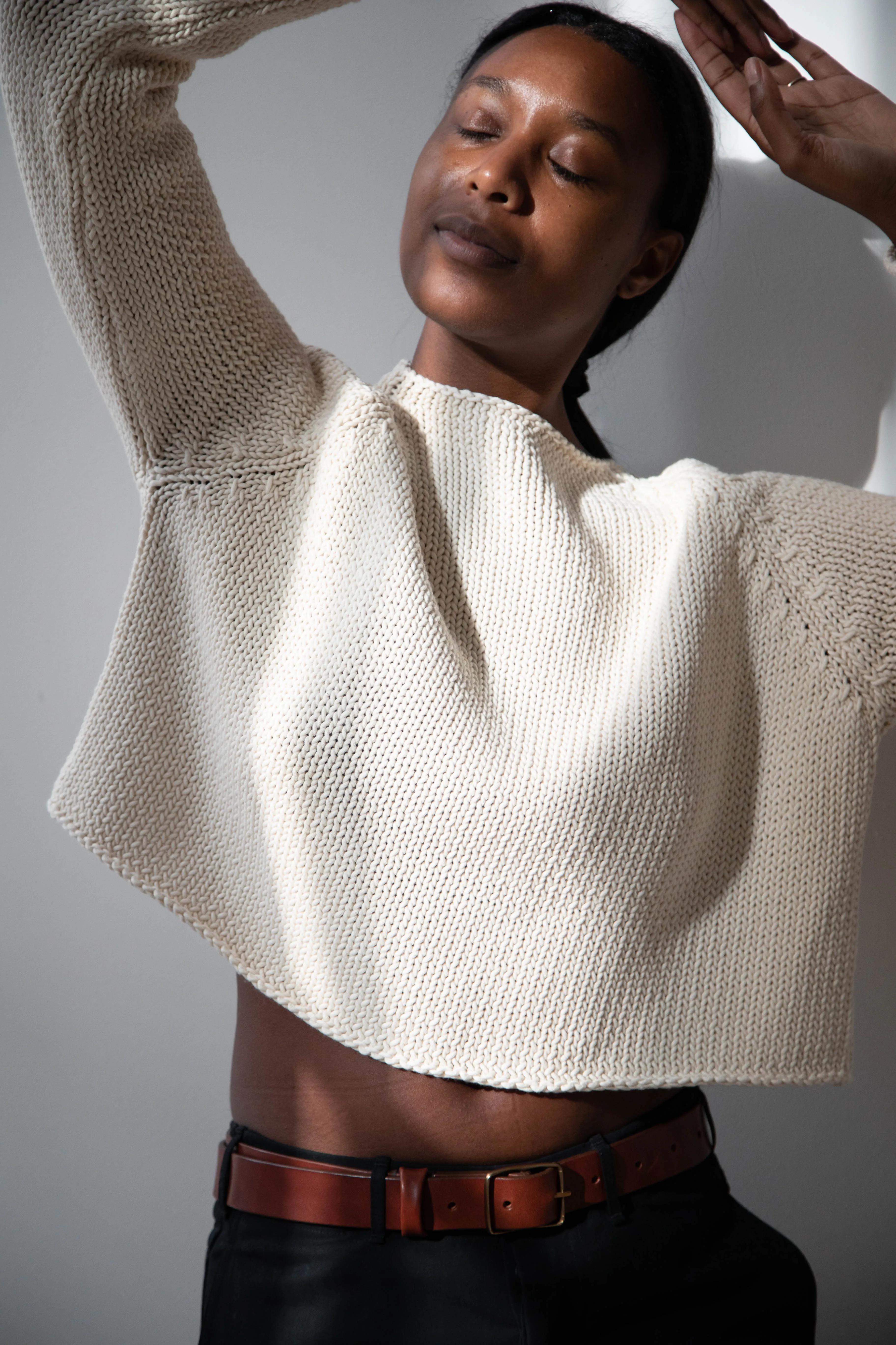 Apuntob | Soft Cotton Sweater in Milk