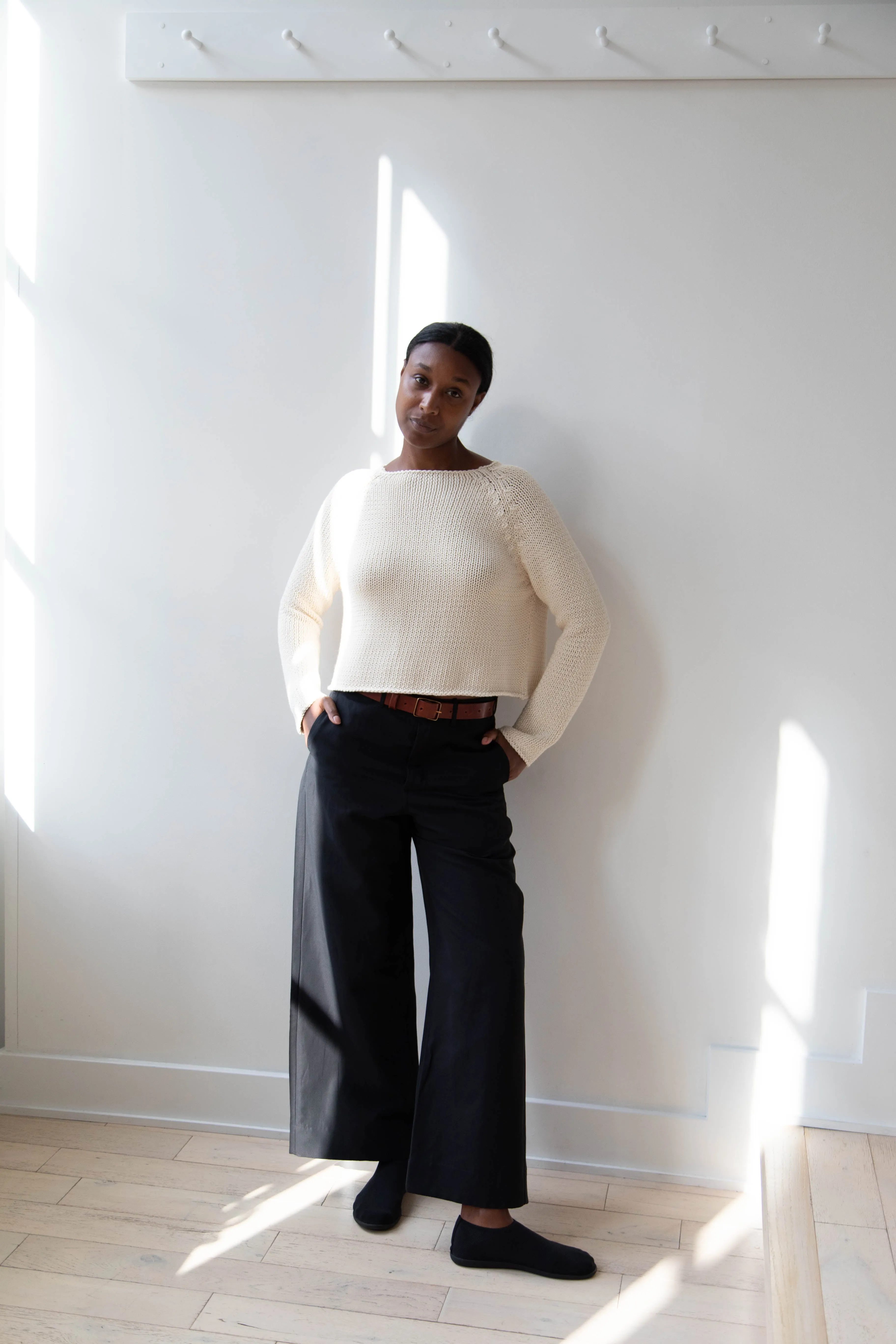 Apuntob | Soft Cotton Sweater in Milk