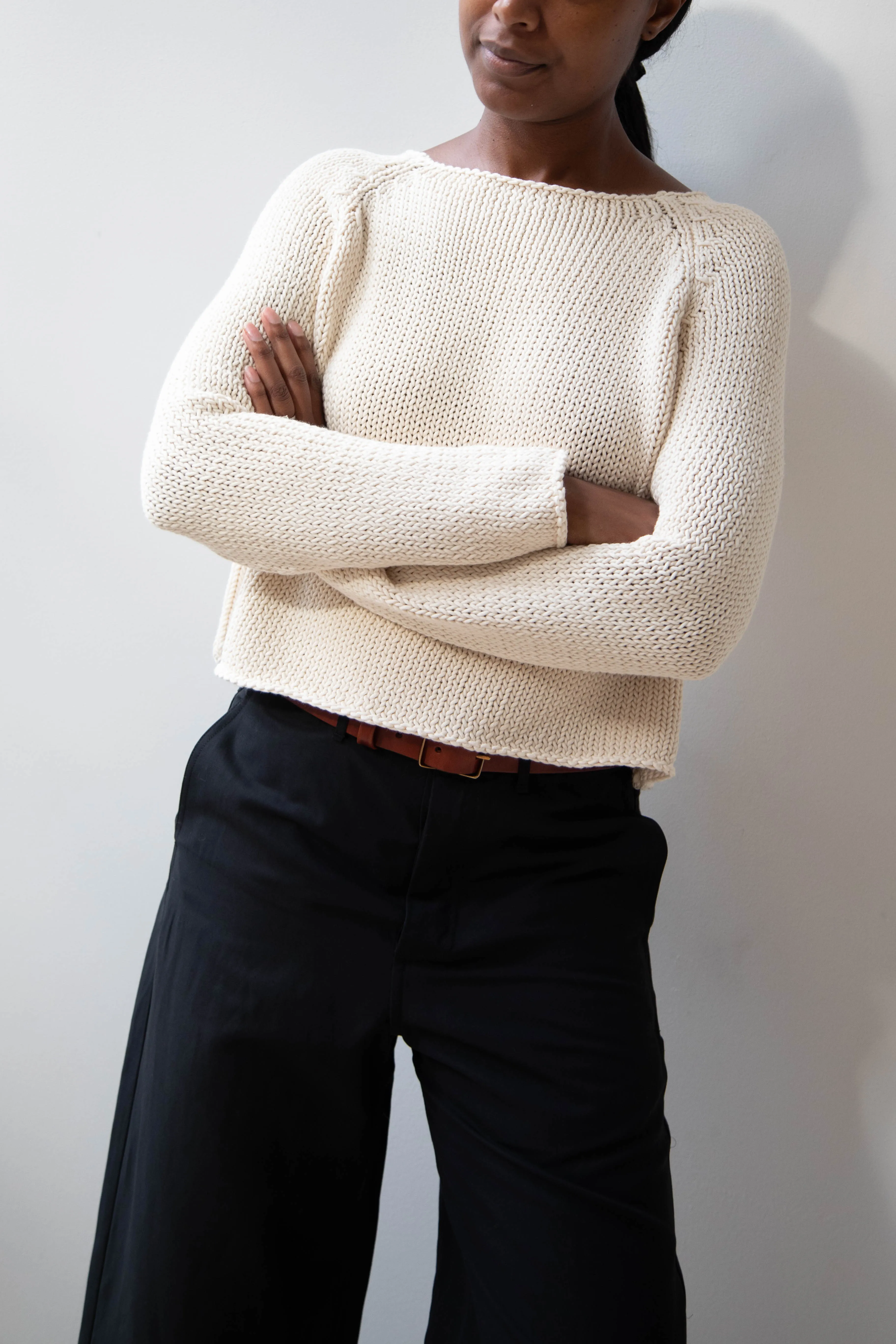 Apuntob | Soft Cotton Sweater in Milk