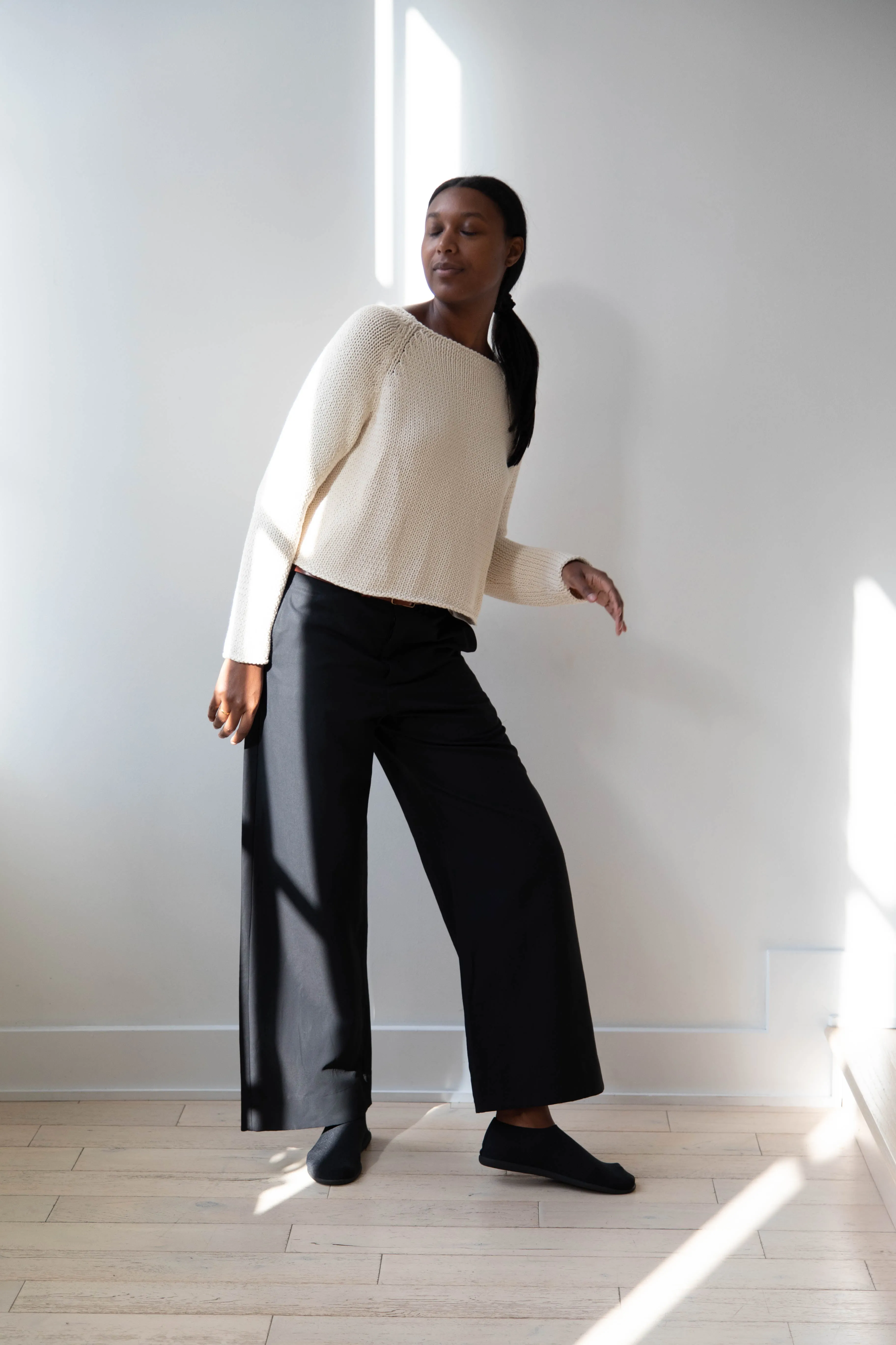 Apuntob | Soft Cotton Sweater in Milk