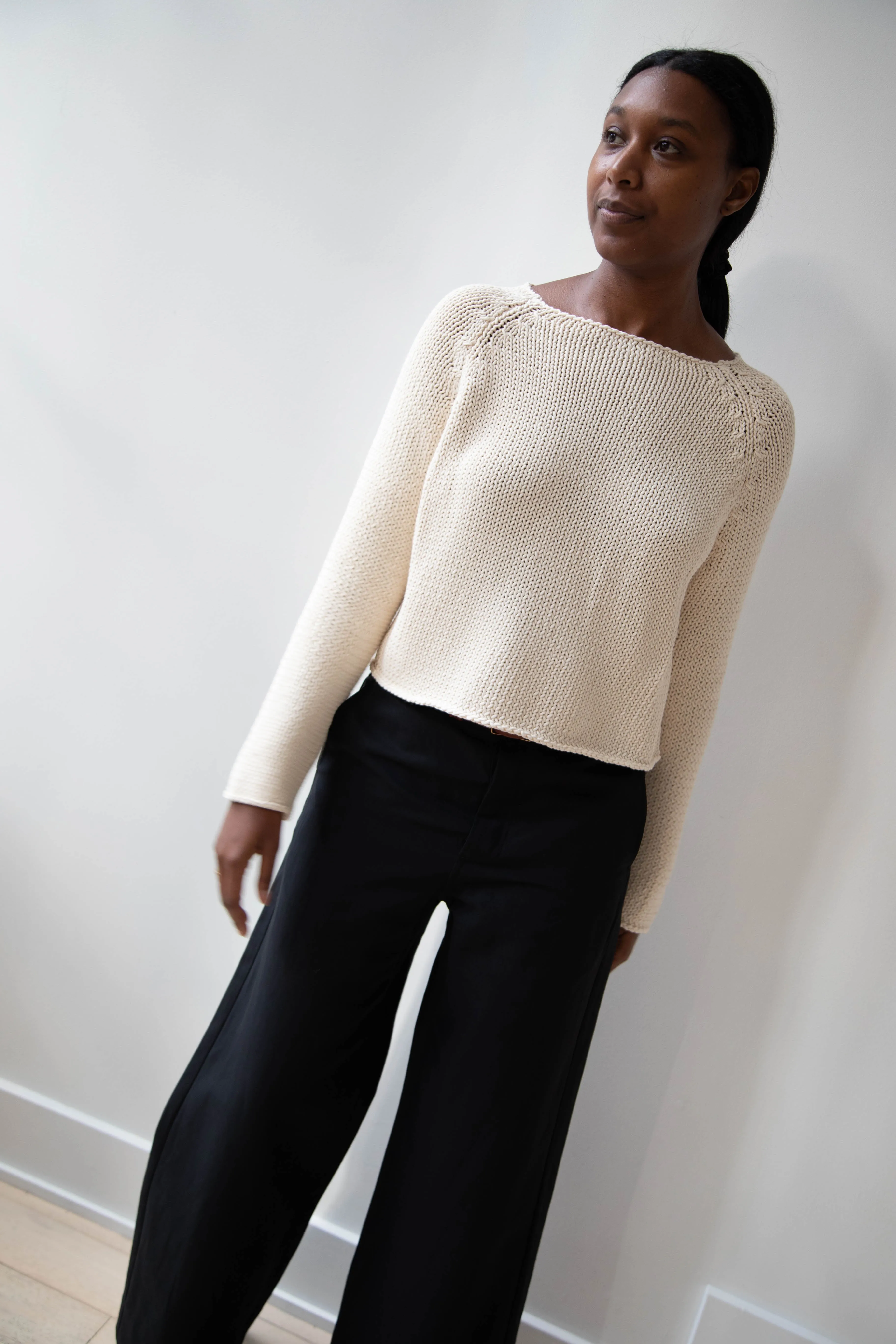 Apuntob | Soft Cotton Sweater in Milk