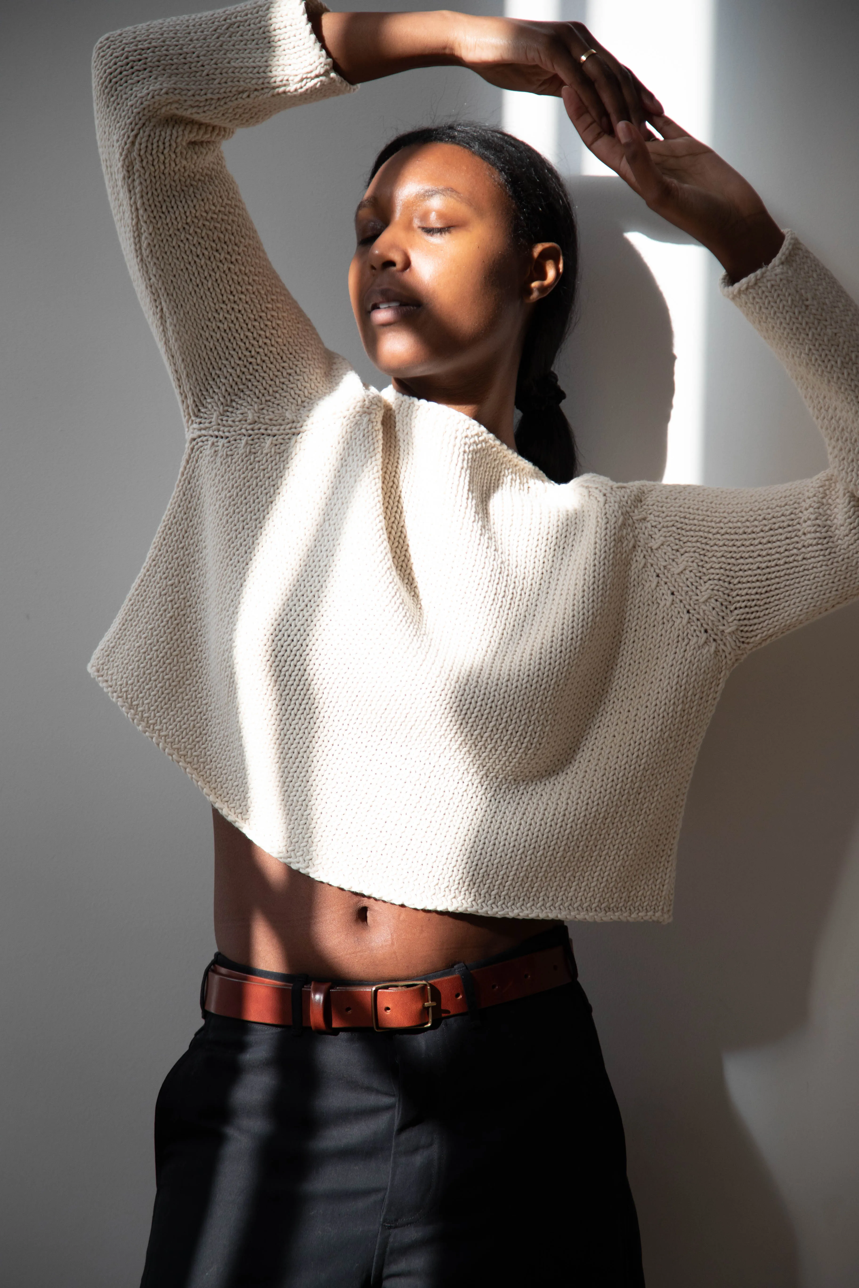 Apuntob | Soft Cotton Sweater in Milk