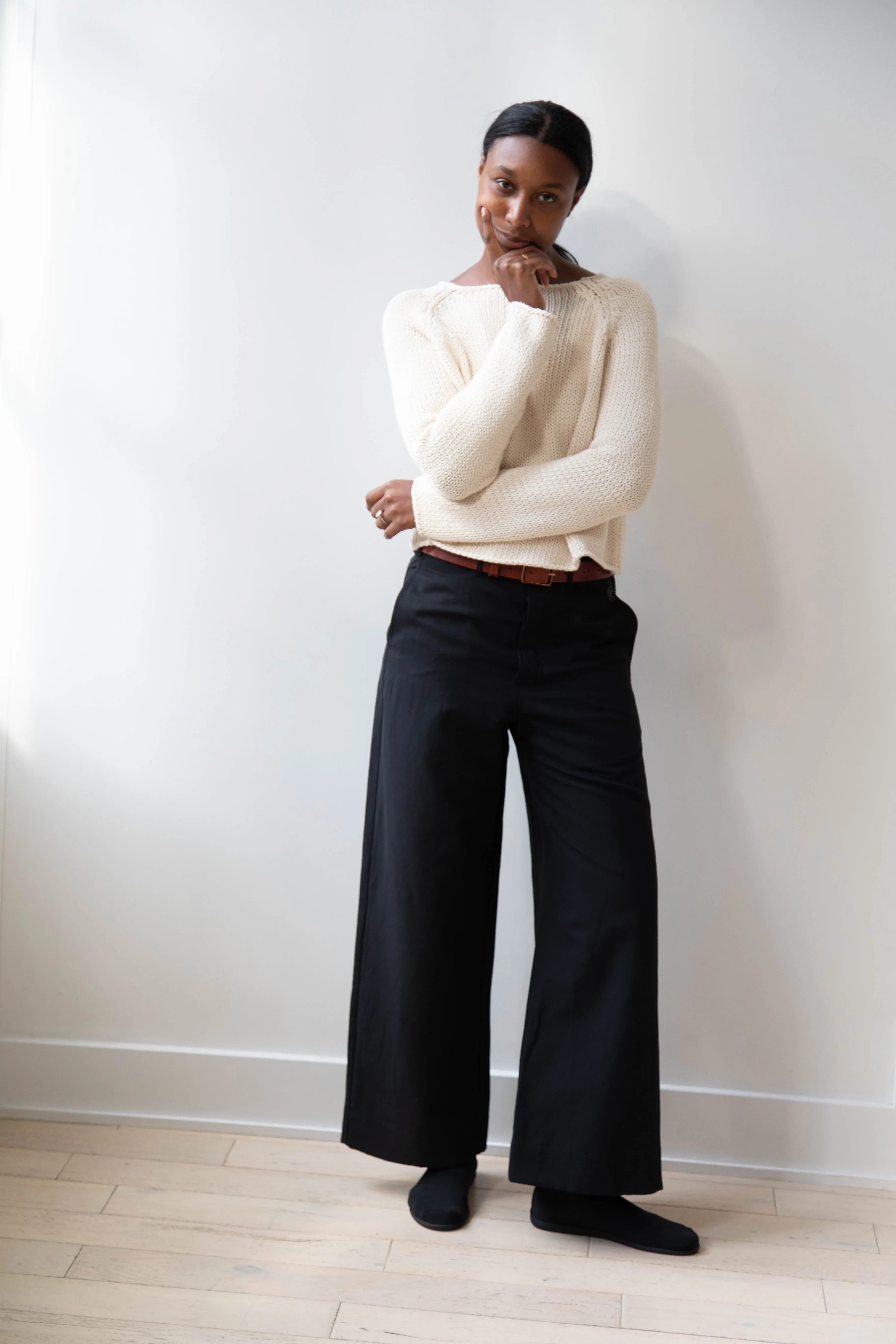 Apuntob | Soft Cotton Sweater in Milk