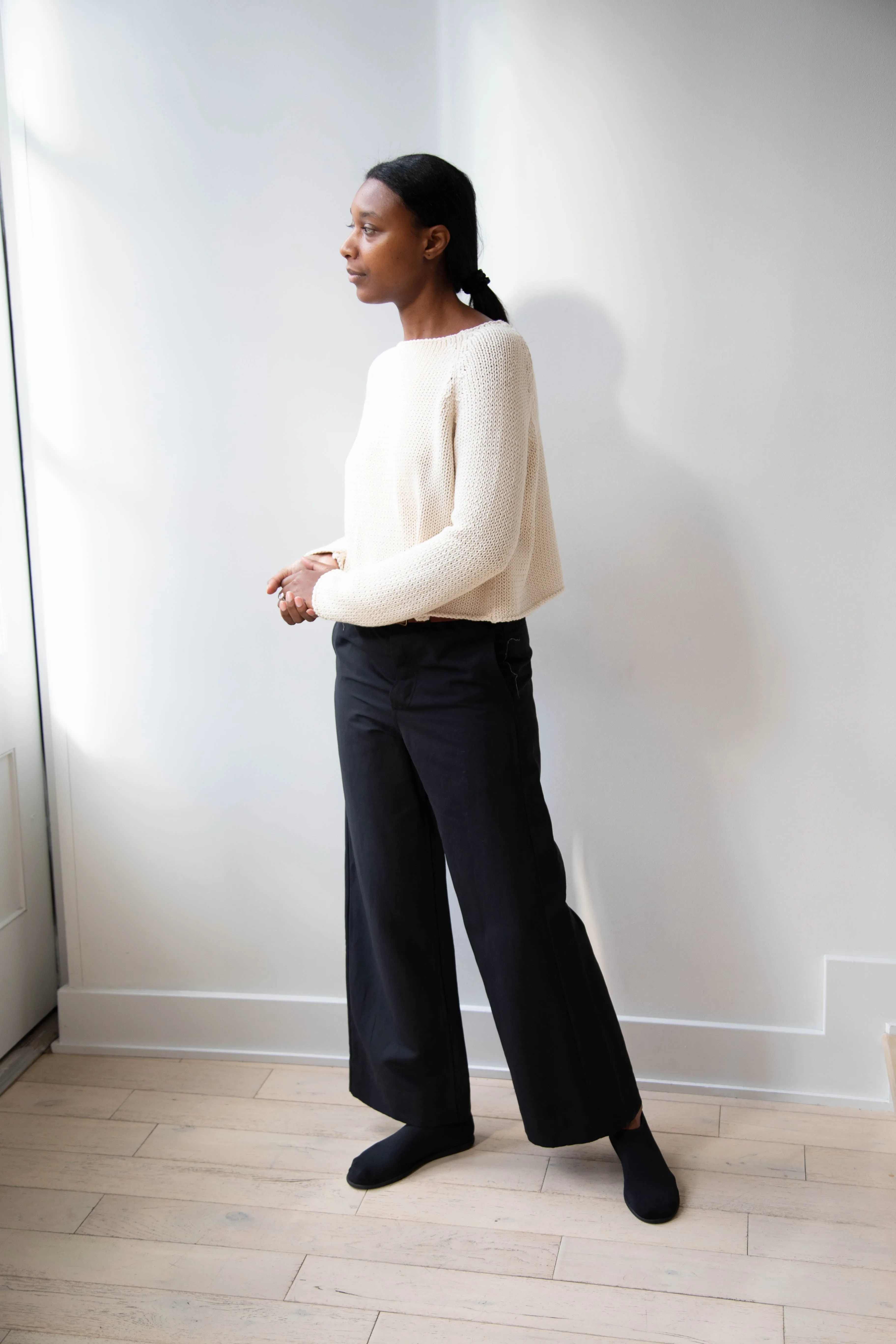 Apuntob | Soft Cotton Sweater in Milk