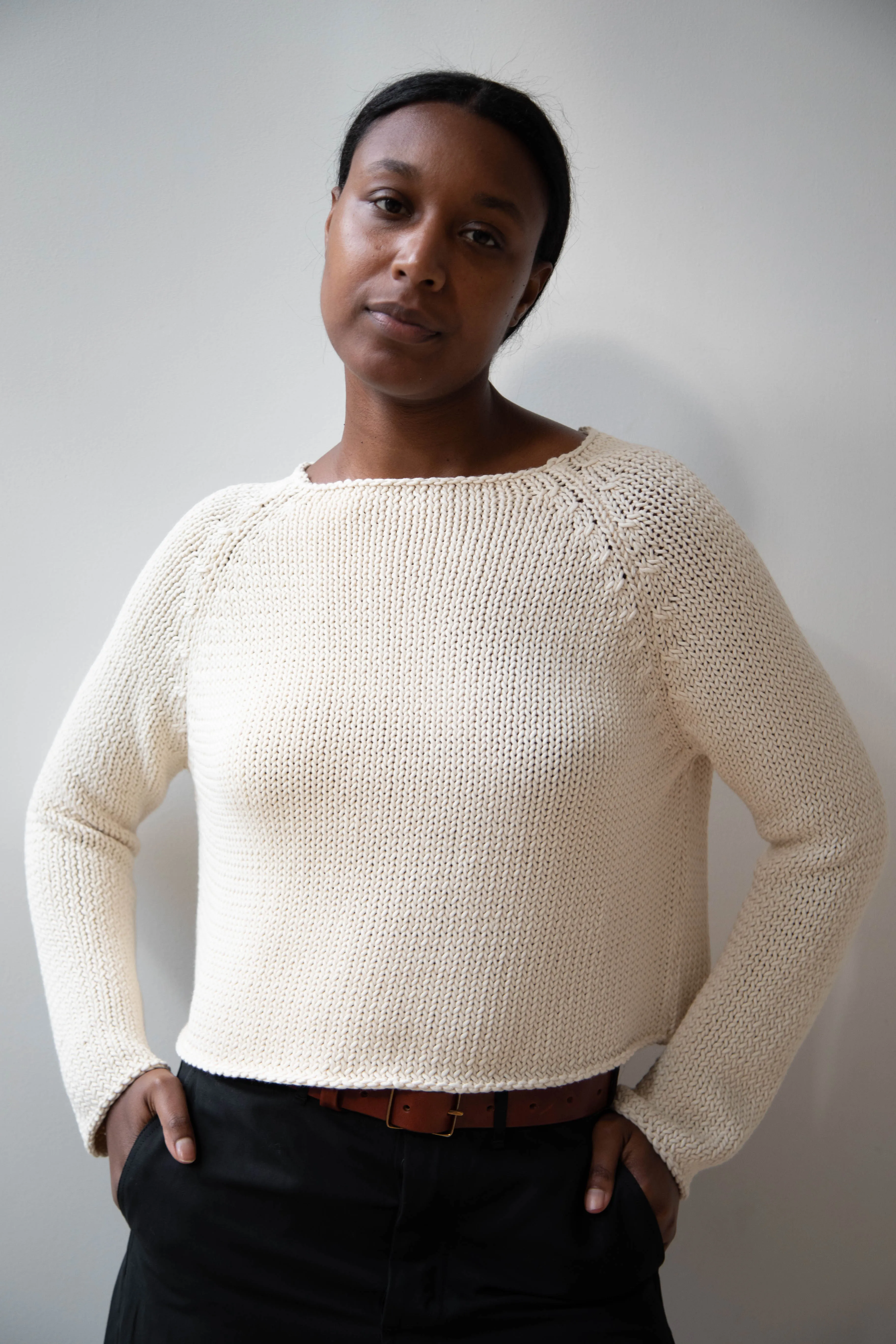 Apuntob | Soft Cotton Sweater in Milk