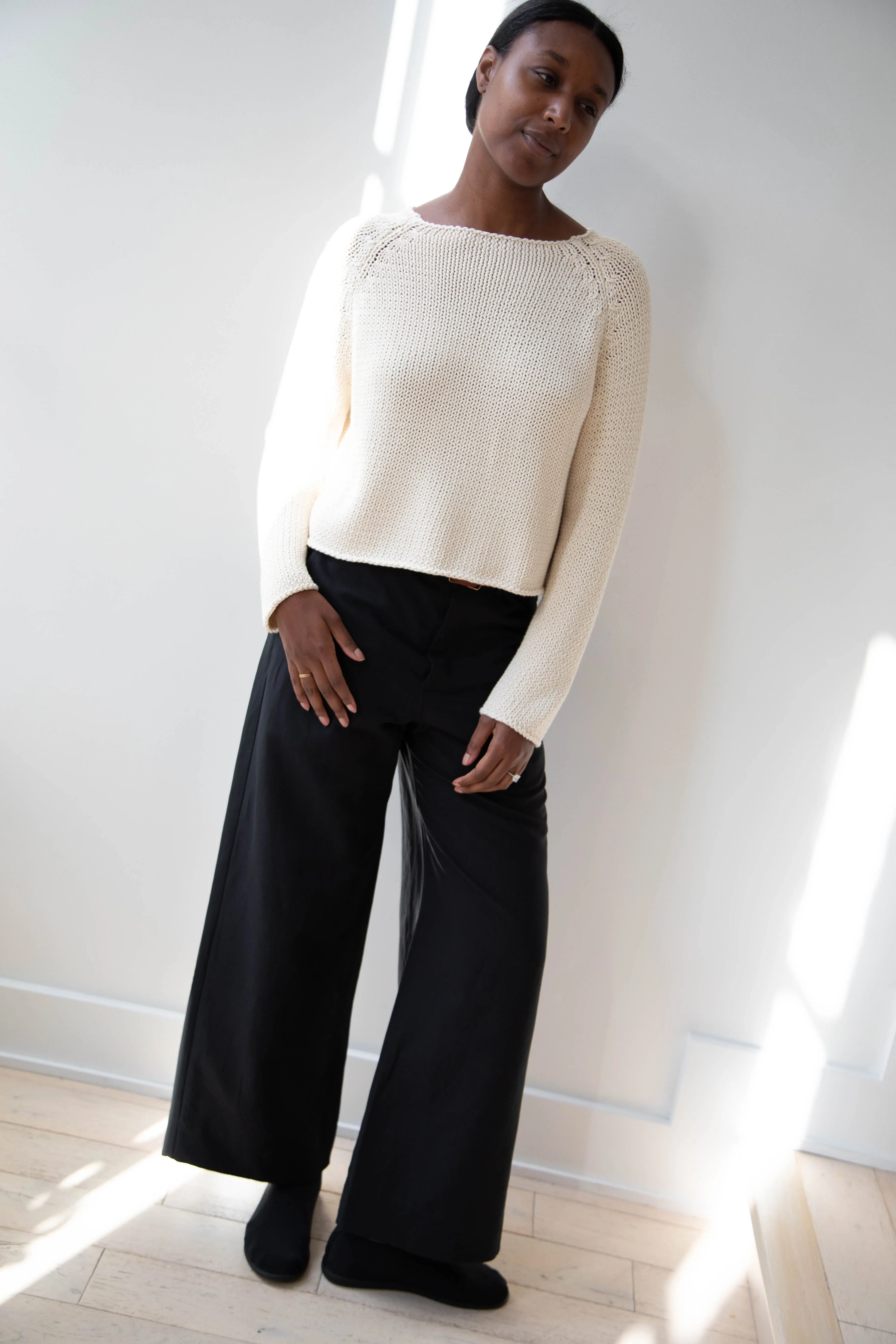 Apuntob | Soft Cotton Sweater in Milk