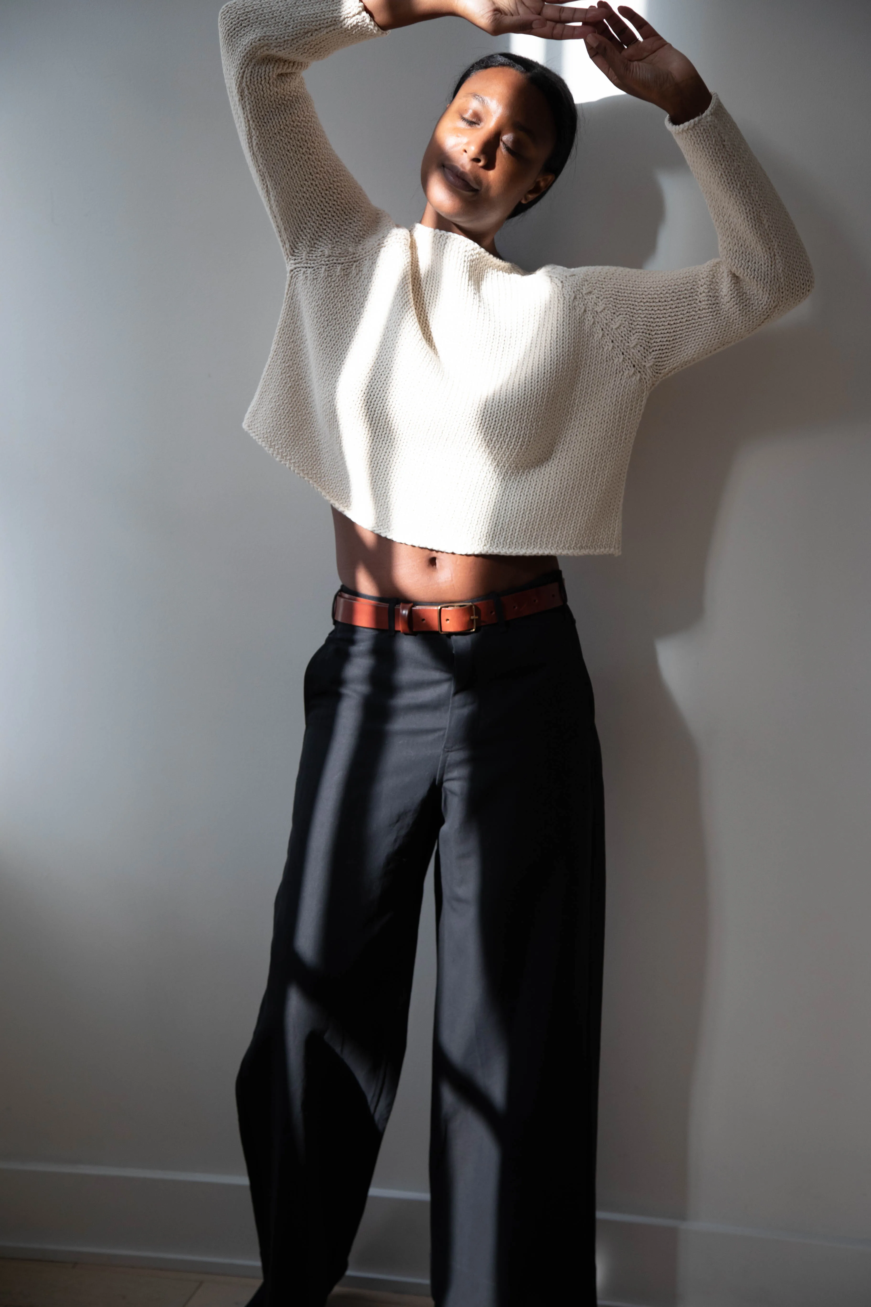 Apuntob | Soft Cotton Sweater in Milk