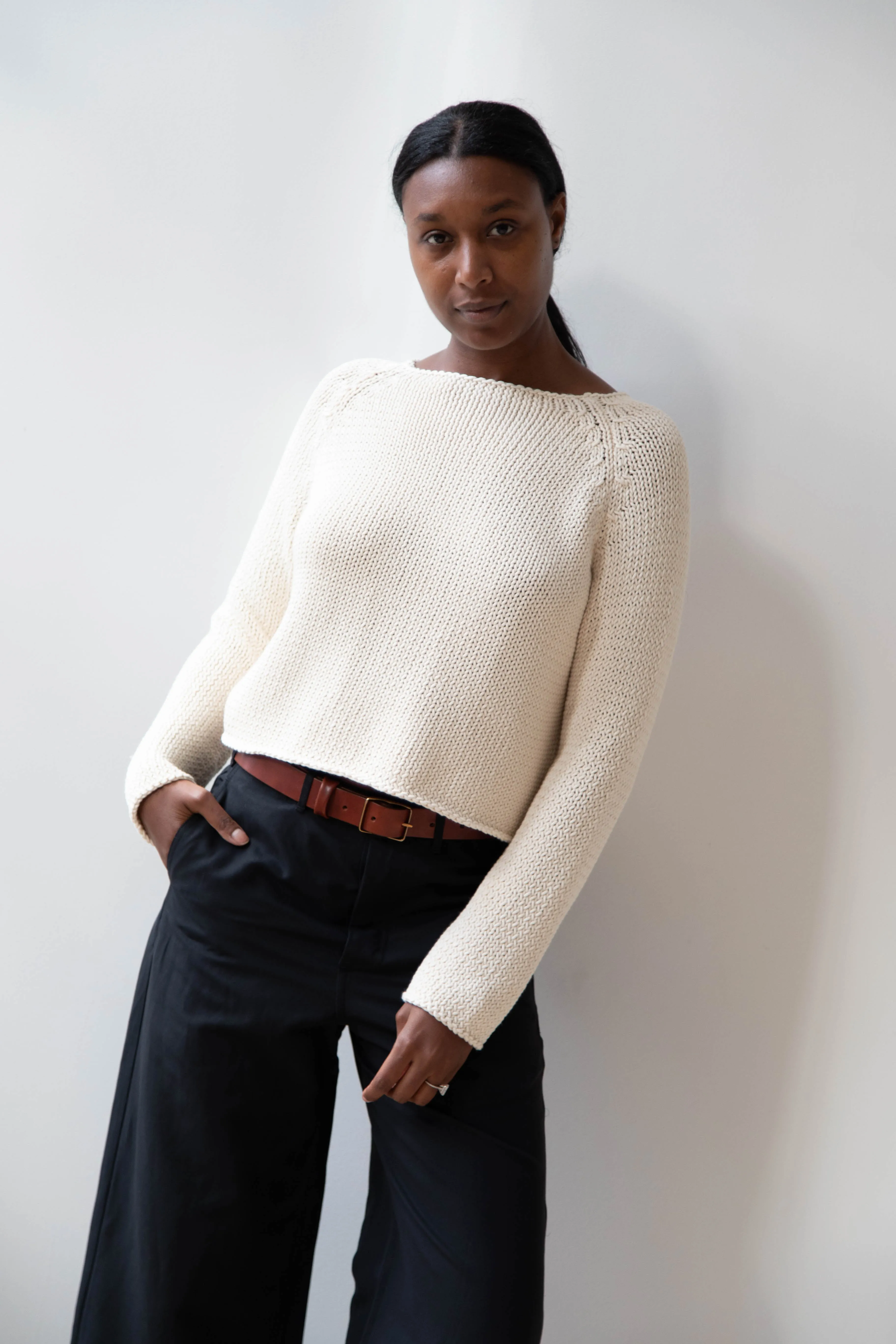 Apuntob | Soft Cotton Sweater in Milk