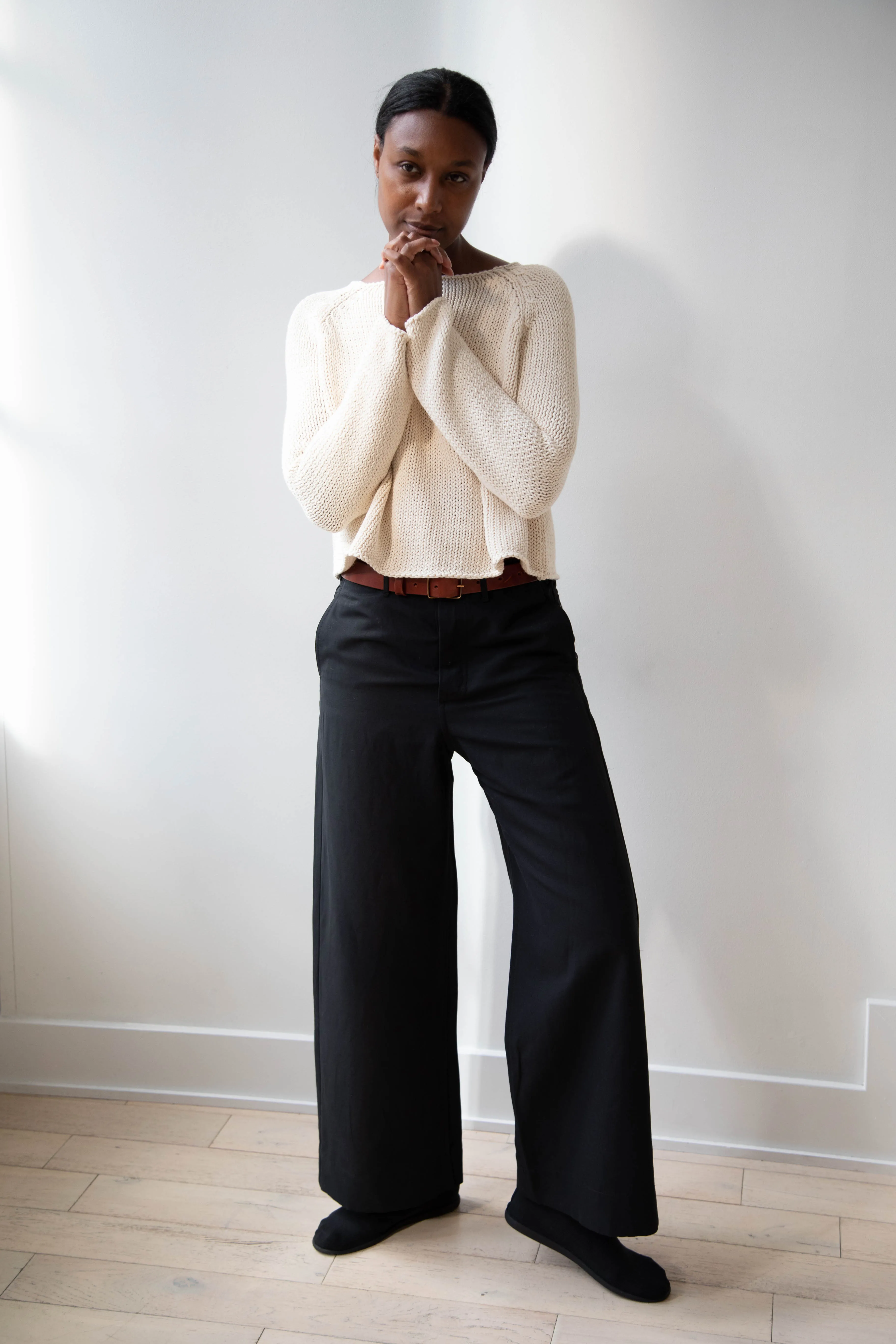 Apuntob | Soft Cotton Sweater in Milk