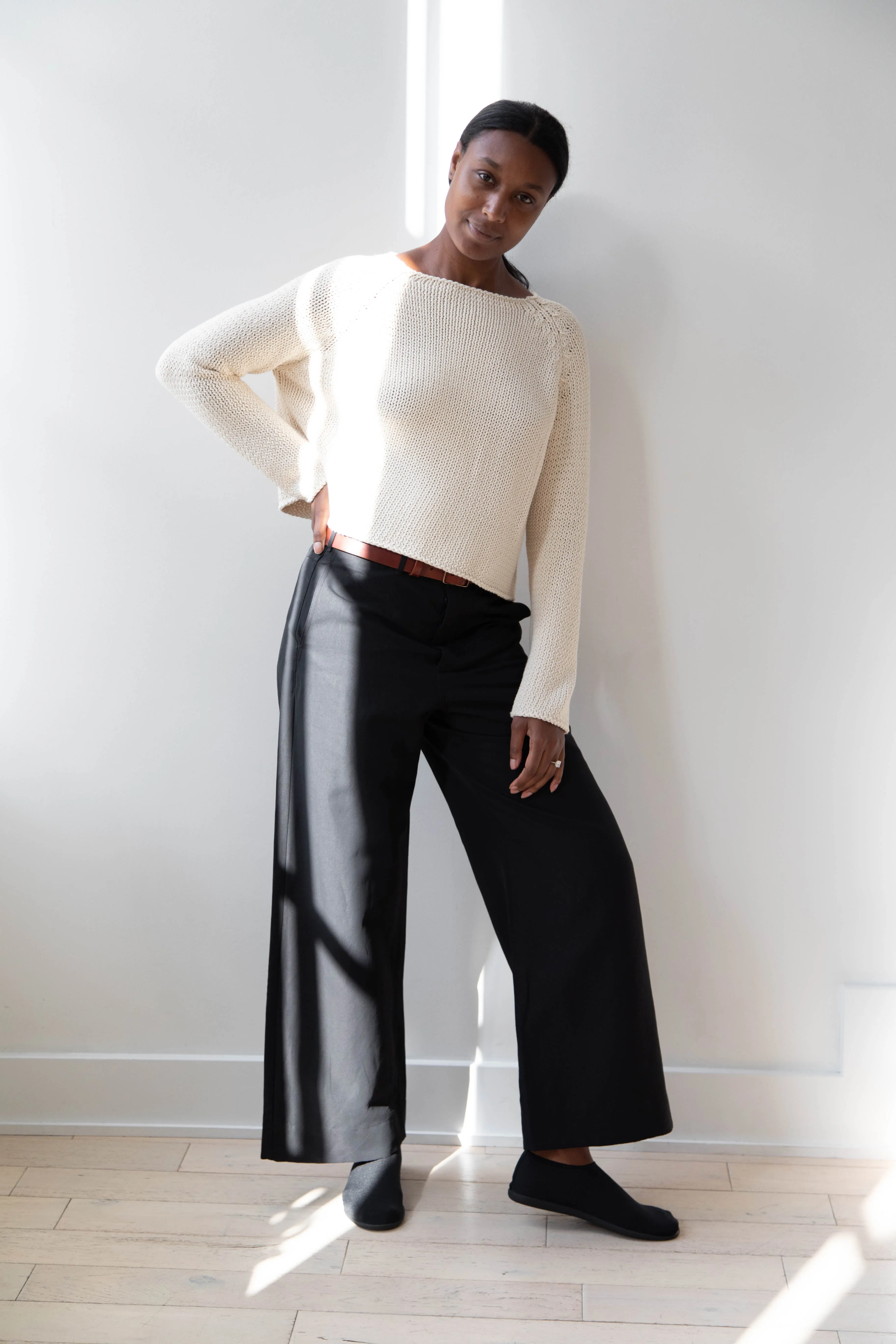Apuntob | Soft Cotton Sweater in Milk