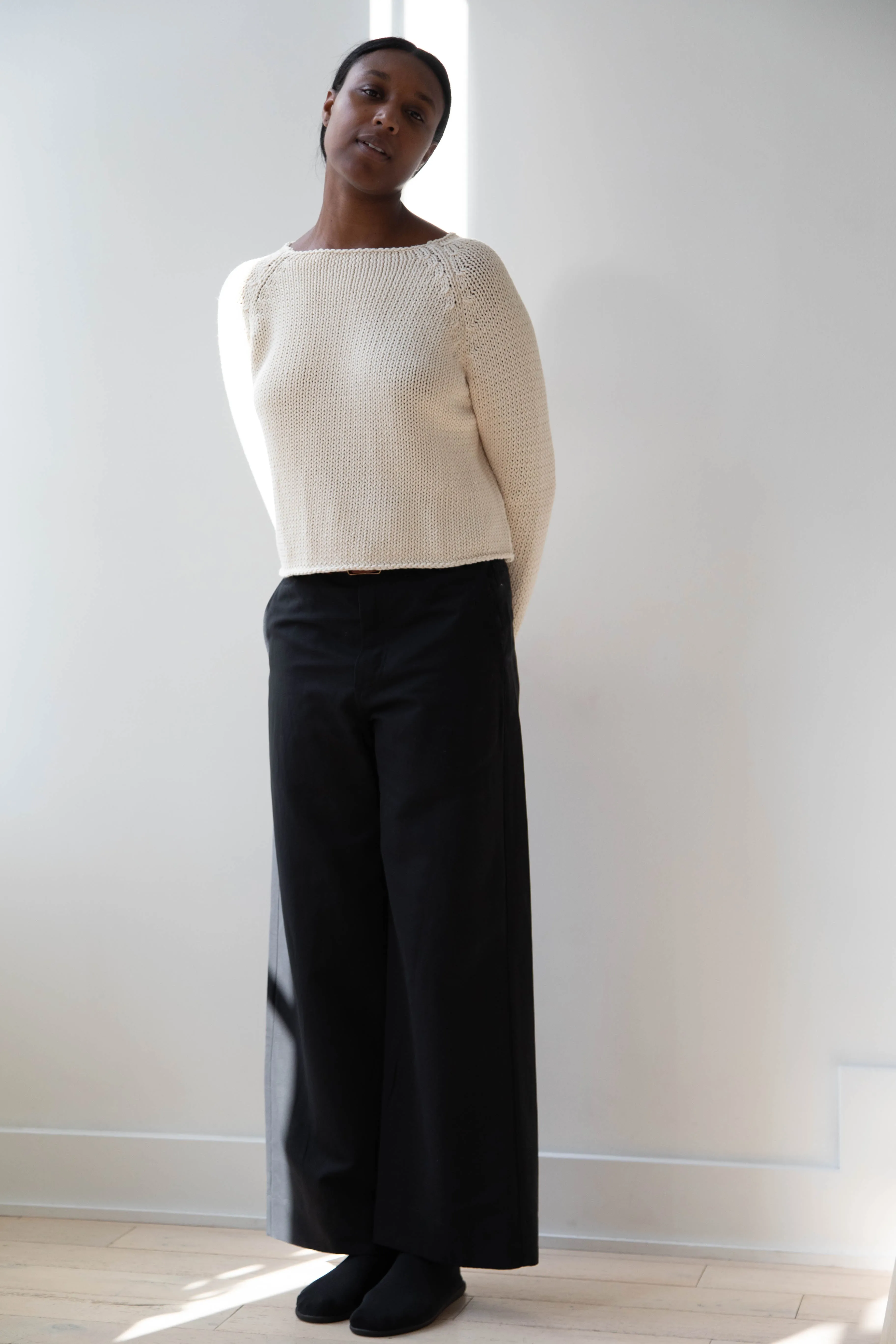 Apuntob | Soft Cotton Sweater in Milk
